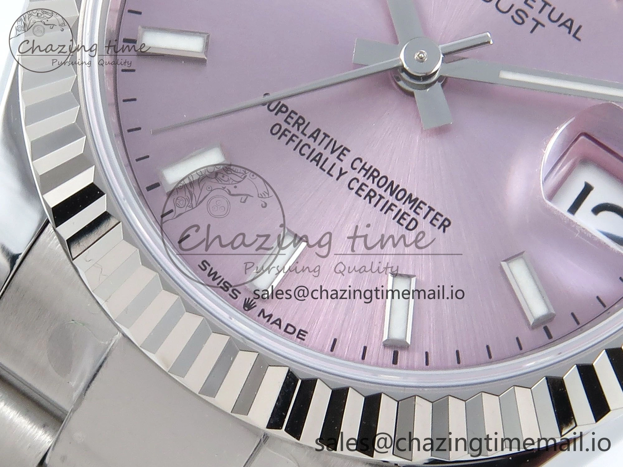 DateJust 31 278274 ARF 1:1 Best Edition 904L Steel Pink Dial Stick Marker on SS Oyster Bracelet ETA Lightweight 565