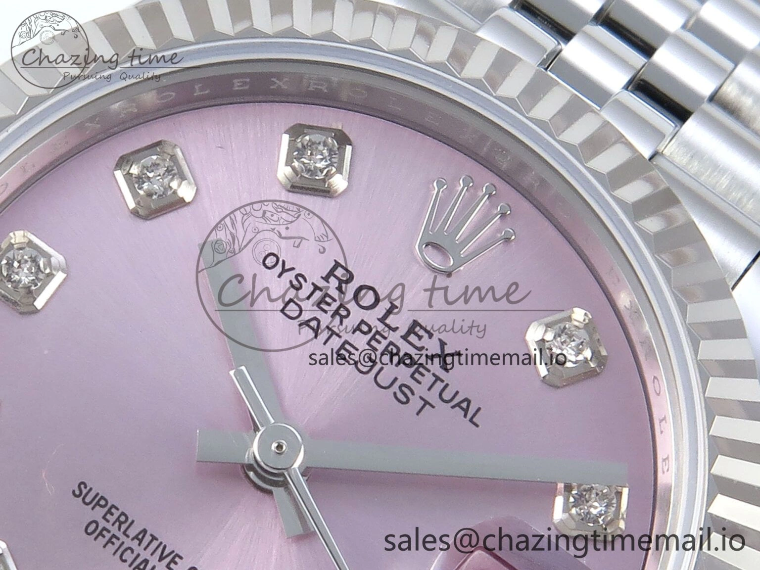 DateJust 31 278274 ARF 1:1 Best Edition 904L Steel Pink Diamonds Dial on SS Jubilee Bracelet ETA Versatile 540