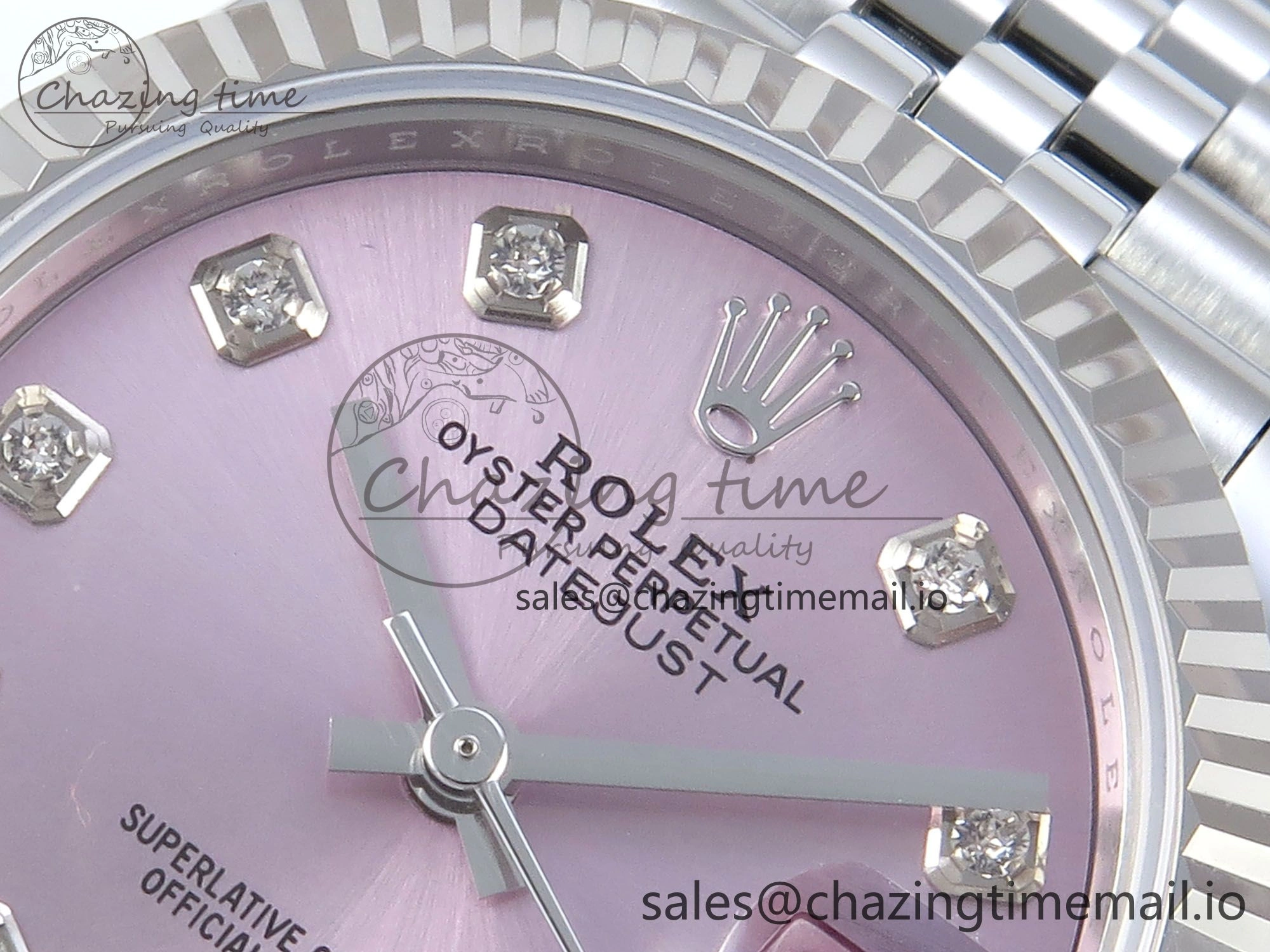 DateJust 31 278274 ARF 1:1 Best Edition 904L Steel Pink Diamonds Dial on SS Jubilee Bracelet ETA Versatile 540