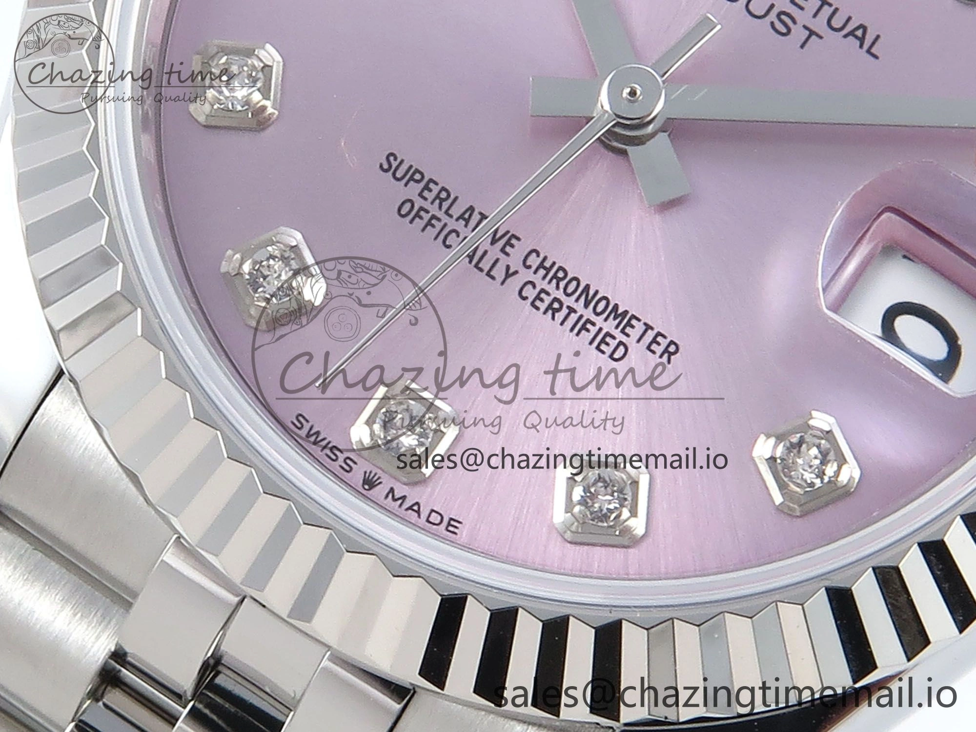 DateJust 31 278274 ARF 1:1 Best Edition 904L Steel Pink Diamonds Dial on SS Jubilee Bracelet ETA Versatile 540