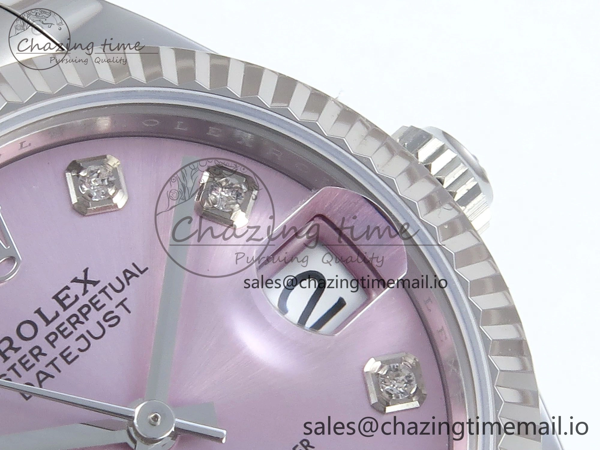 Youthful DateJust 31 278274 ARF 1:1 Best Edition 904L Steel Pink Diamonds Dial on SS Oyster Bracelet ETA 557