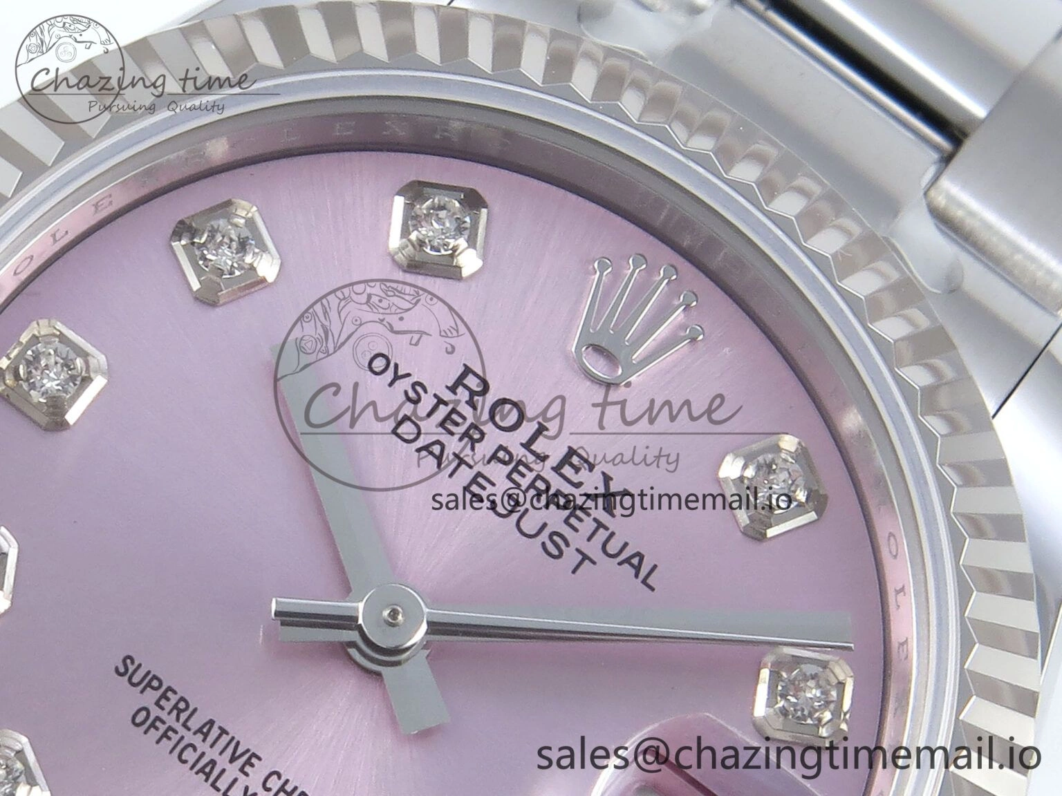 Youthful DateJust 31 278274 ARF 1:1 Best Edition 904L Steel Pink Diamonds Dial on SS Oyster Bracelet ETA 557