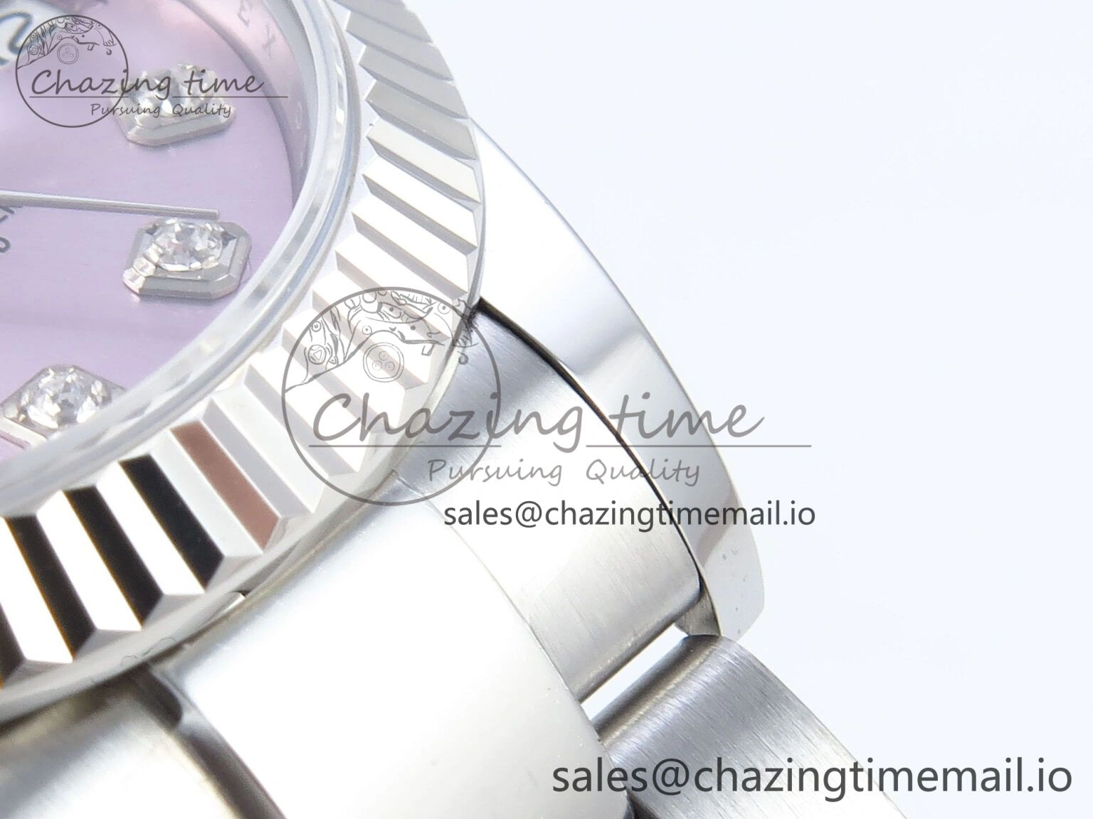 Youthful DateJust 31 278274 ARF 1:1 Best Edition 904L Steel Pink Diamonds Dial on SS Oyster Bracelet ETA 557