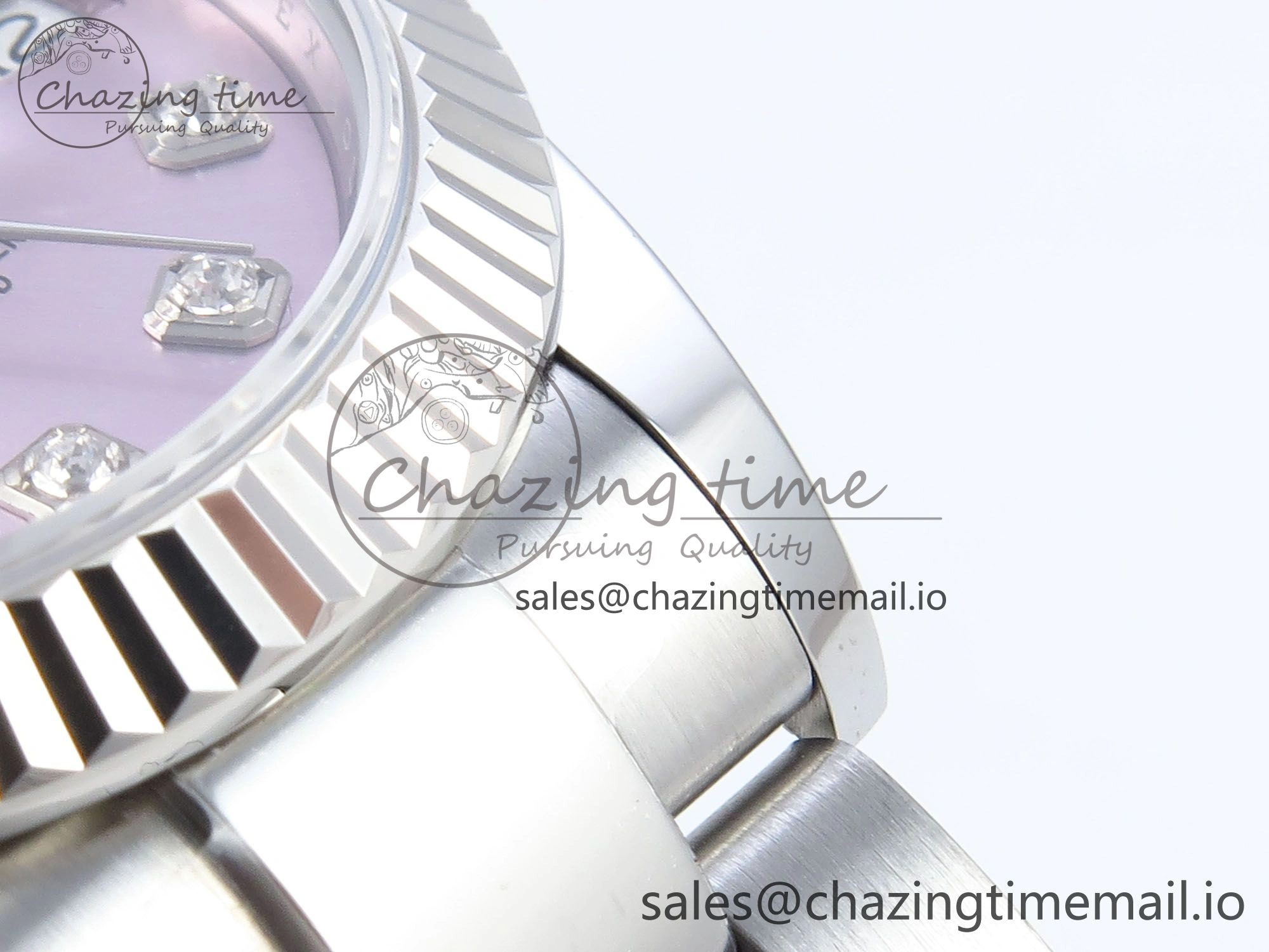 Youthful DateJust 31 278274 ARF 1:1 Best Edition 904L Steel Pink Diamonds Dial on SS Oyster Bracelet ETA 557
