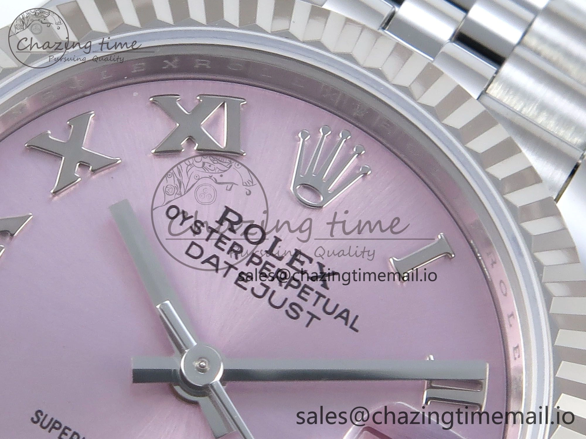 DateJust 31 278274 ARF 1:1 Best Edition 904L Steel Pink Roman Dial on SS Jubilee Bracelet ETA Original 532