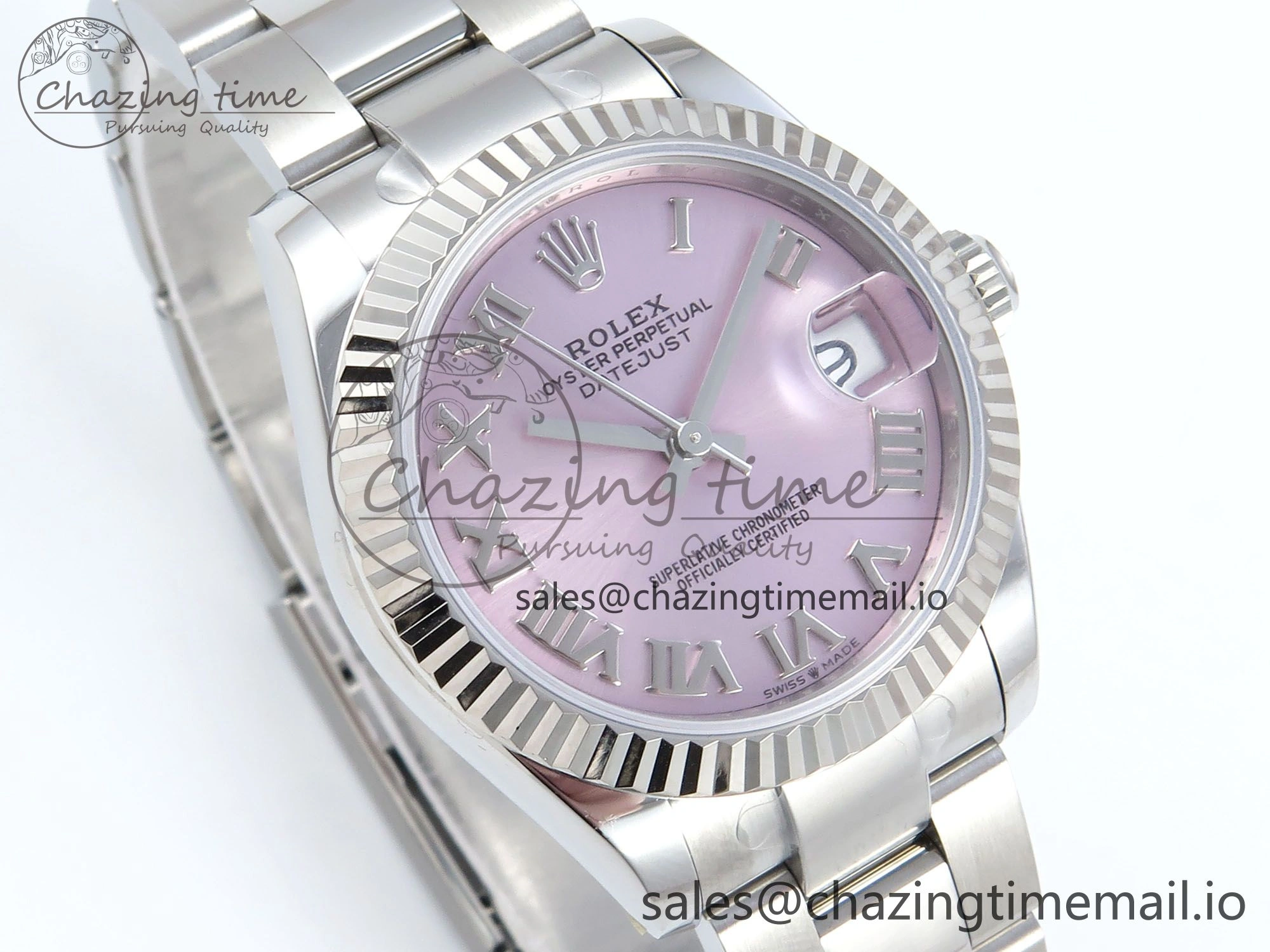DateJust 31 278274 ARF 1:1 Best Edition 904L Steel Pink Roman Dial on SS Oyster Bracelet ETA DailyWear 548