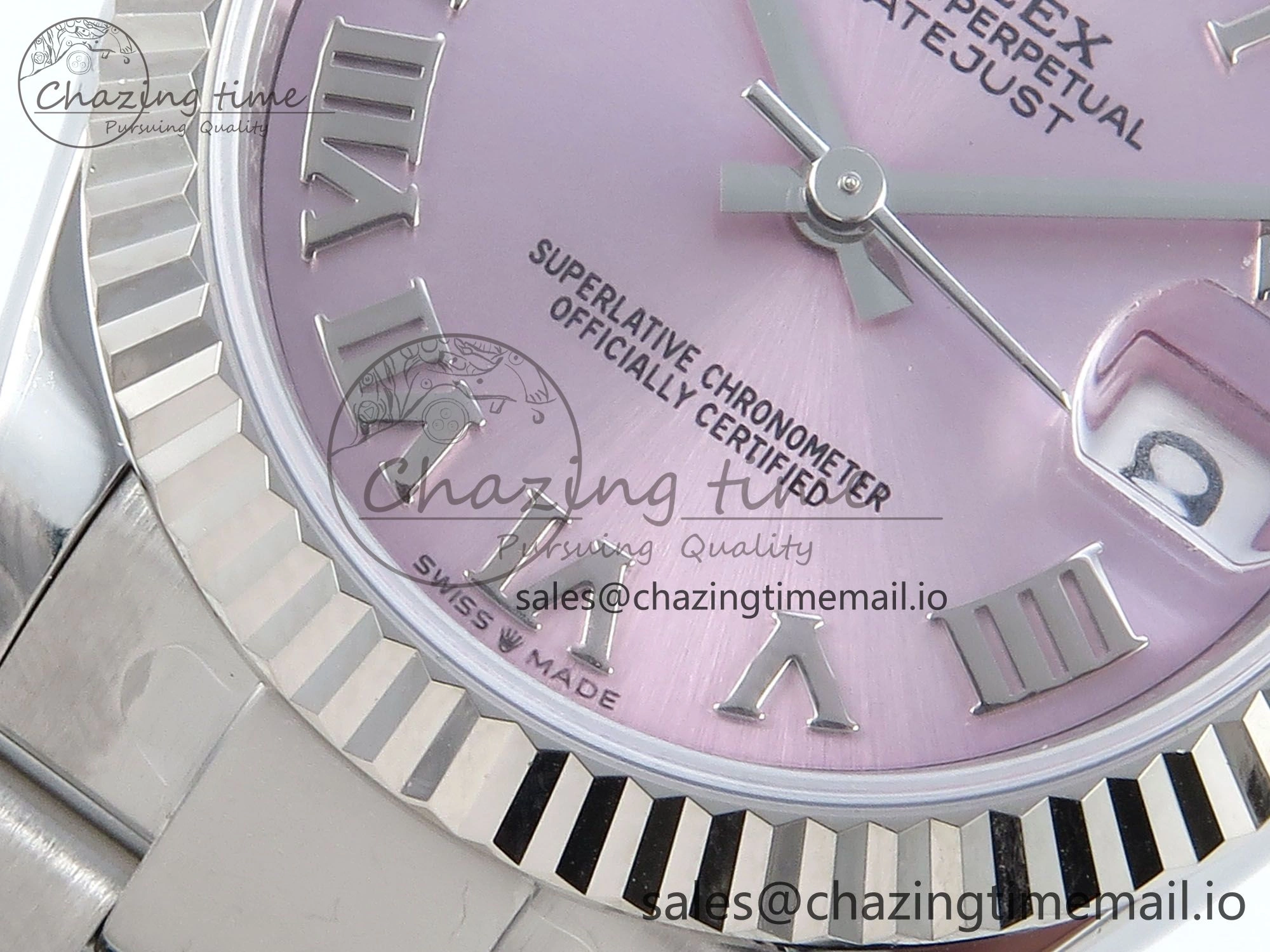 DateJust 31 278274 ARF 1:1 Best Edition 904L Steel Pink Roman Dial on SS Oyster Bracelet ETA DailyWear 548
