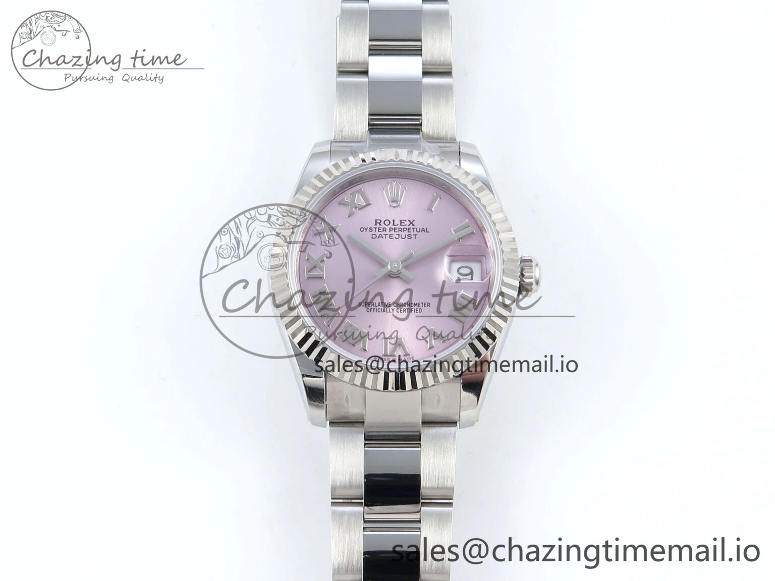 DateJust 31 278274 ARF 1:1 Best Edition 904L Steel Pink Roman Dial on SS Oyster Bracelet ETA DailyWear 548