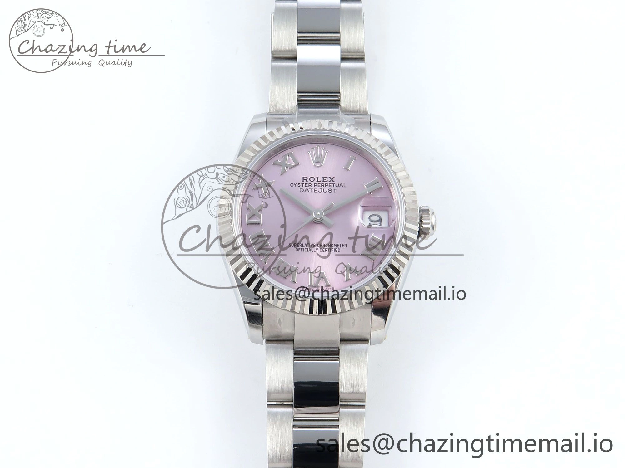 DateJust 31 278274 ARF 1:1 Best Edition 904L Steel Pink Roman Dial on SS Oyster Bracelet ETA DailyWear 548