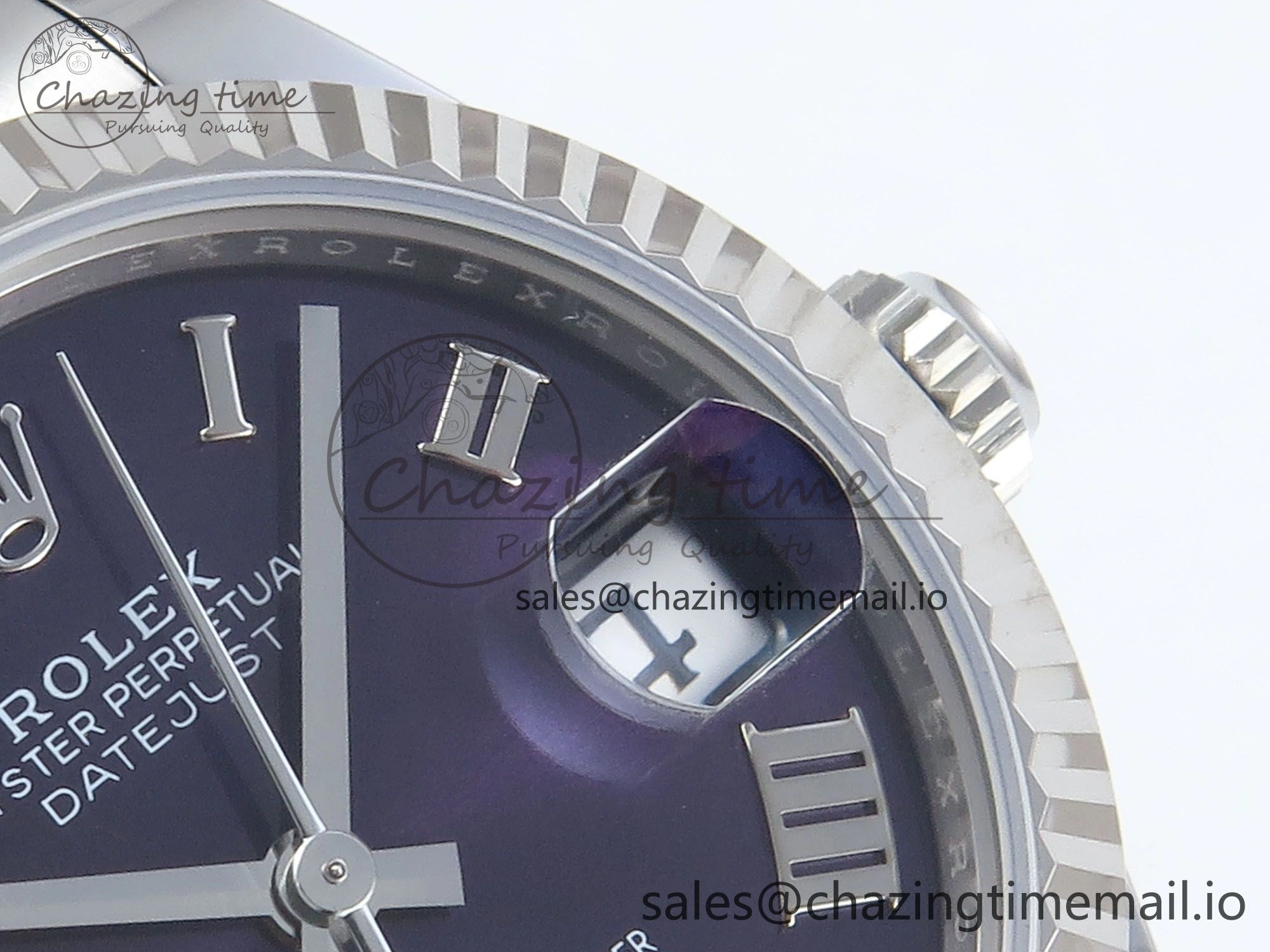 DateJust 31 278274 ARF 1:1 Best Edition 904L Steel Purple Roman Dial on SS Oyster Bracelet ETA Breathable 563
