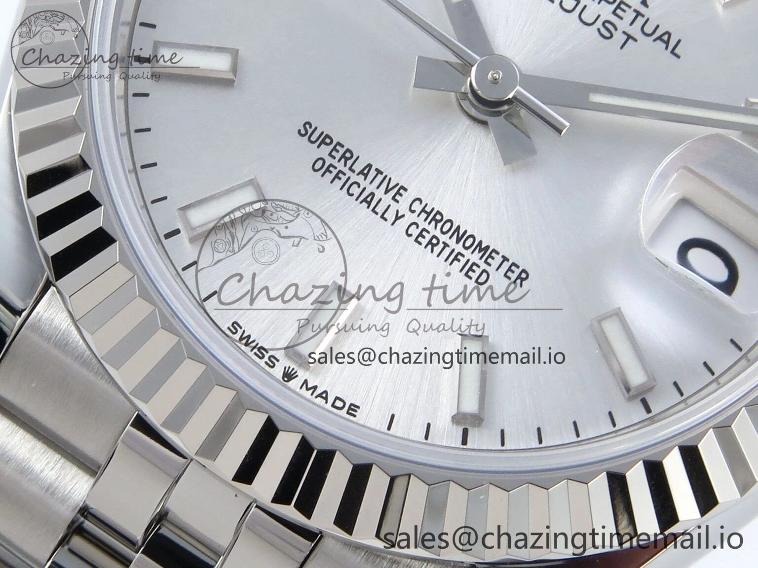 Snug DateJust 31 278274 ARF 1:1 Best Edition 904L Steel Silver Dial Stick Marker on SS Jubilee Bracelet ETA 544
