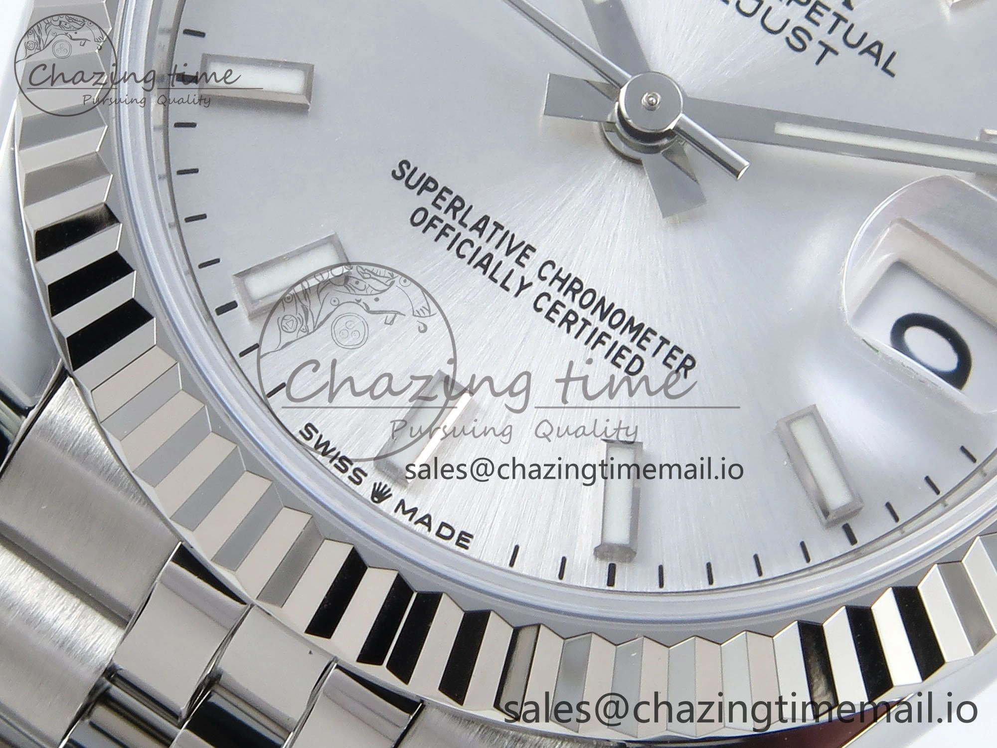 Snug DateJust 31 278274 ARF 1:1 Best Edition 904L Steel Silver Dial Stick Marker on SS Jubilee Bracelet ETA 544