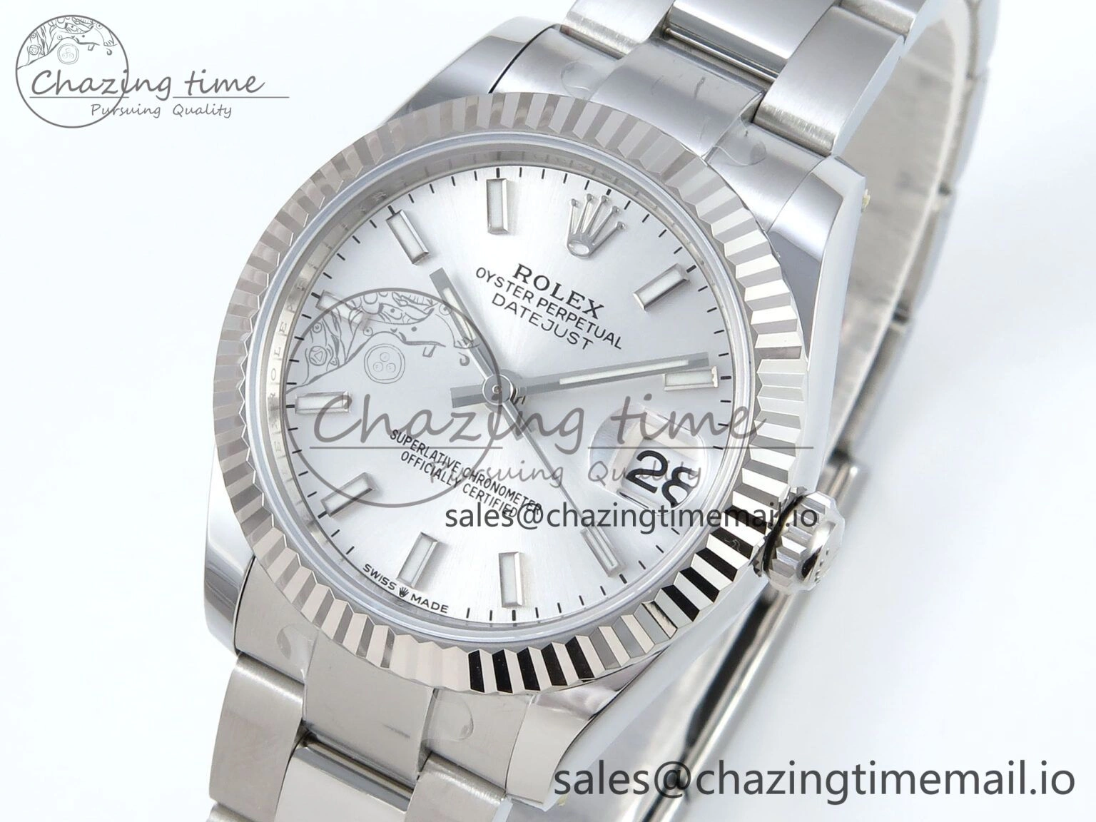 DateJust 31 278274 ARF 1:1 Best Edition 904L Steel Silver Dial Stick Marker on SS Oyster Bracelet ETA Effortless 560