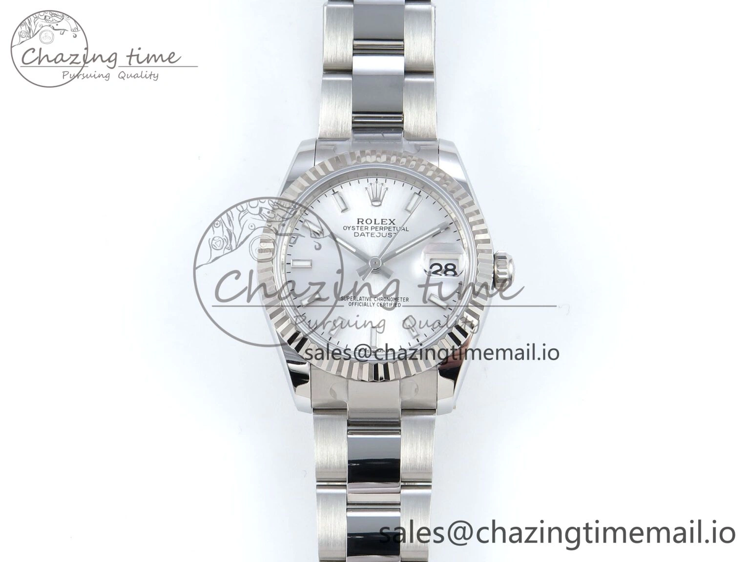 DateJust 31 278274 ARF 1:1 Best Edition 904L Steel Silver Dial Stick Marker on SS Oyster Bracelet ETA Effortless 560