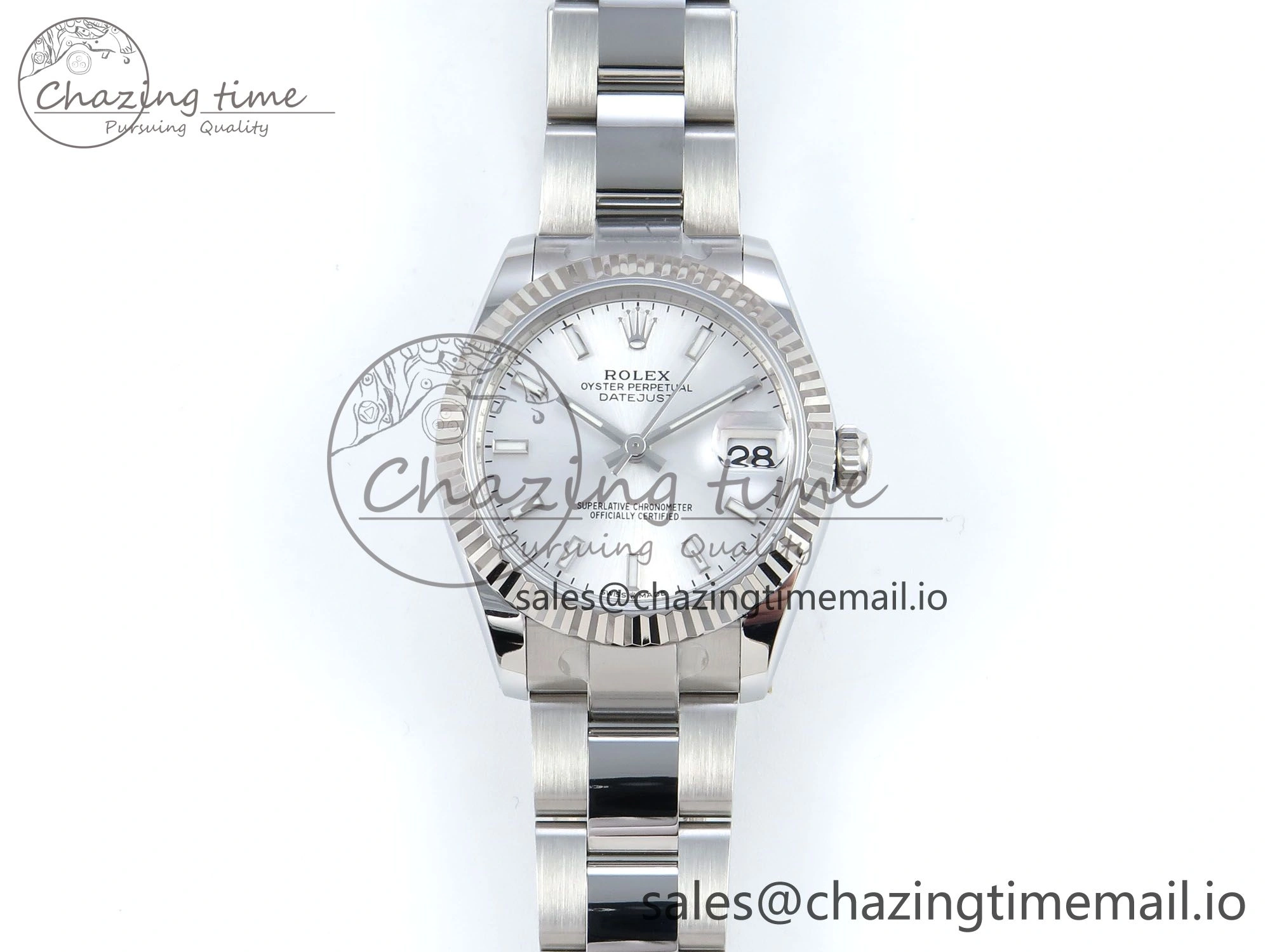 DateJust 31 278274 ARF 1:1 Best Edition 904L Steel Silver Dial Stick Marker on SS Oyster Bracelet ETA Effortless 560