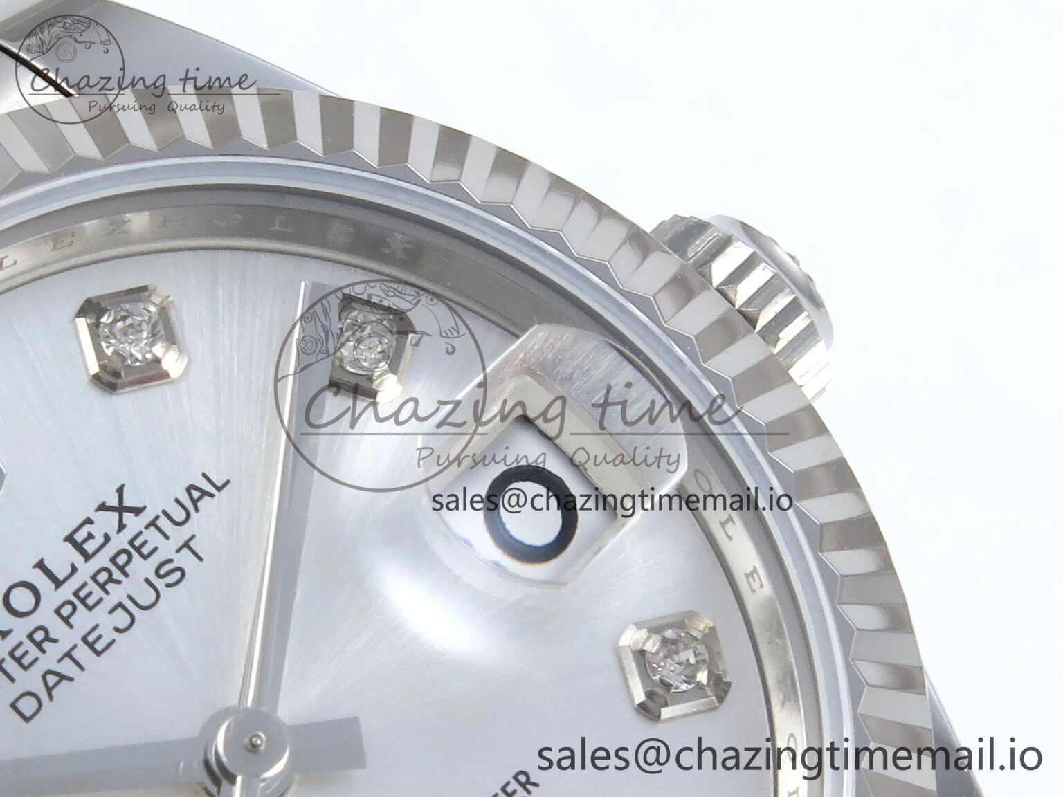 WrinkleFree DateJust 31 278274 ARF 1:1 Best Edition 904L Steel Silver Diamonds Dial on SS Oyster Bracelet ETA 562