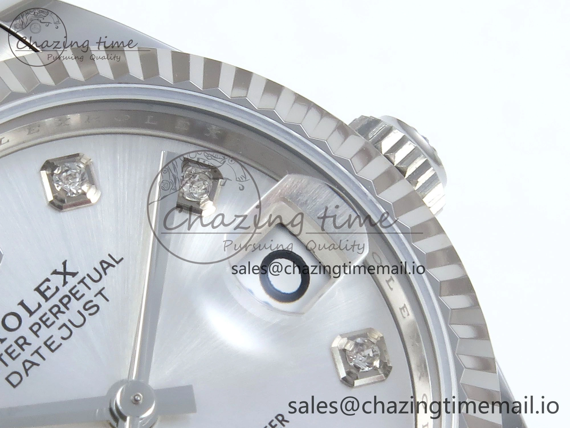 WrinkleFree DateJust 31 278274 ARF 1:1 Best Edition 904L Steel Silver Diamonds Dial on SS Oyster Bracelet ETA 562