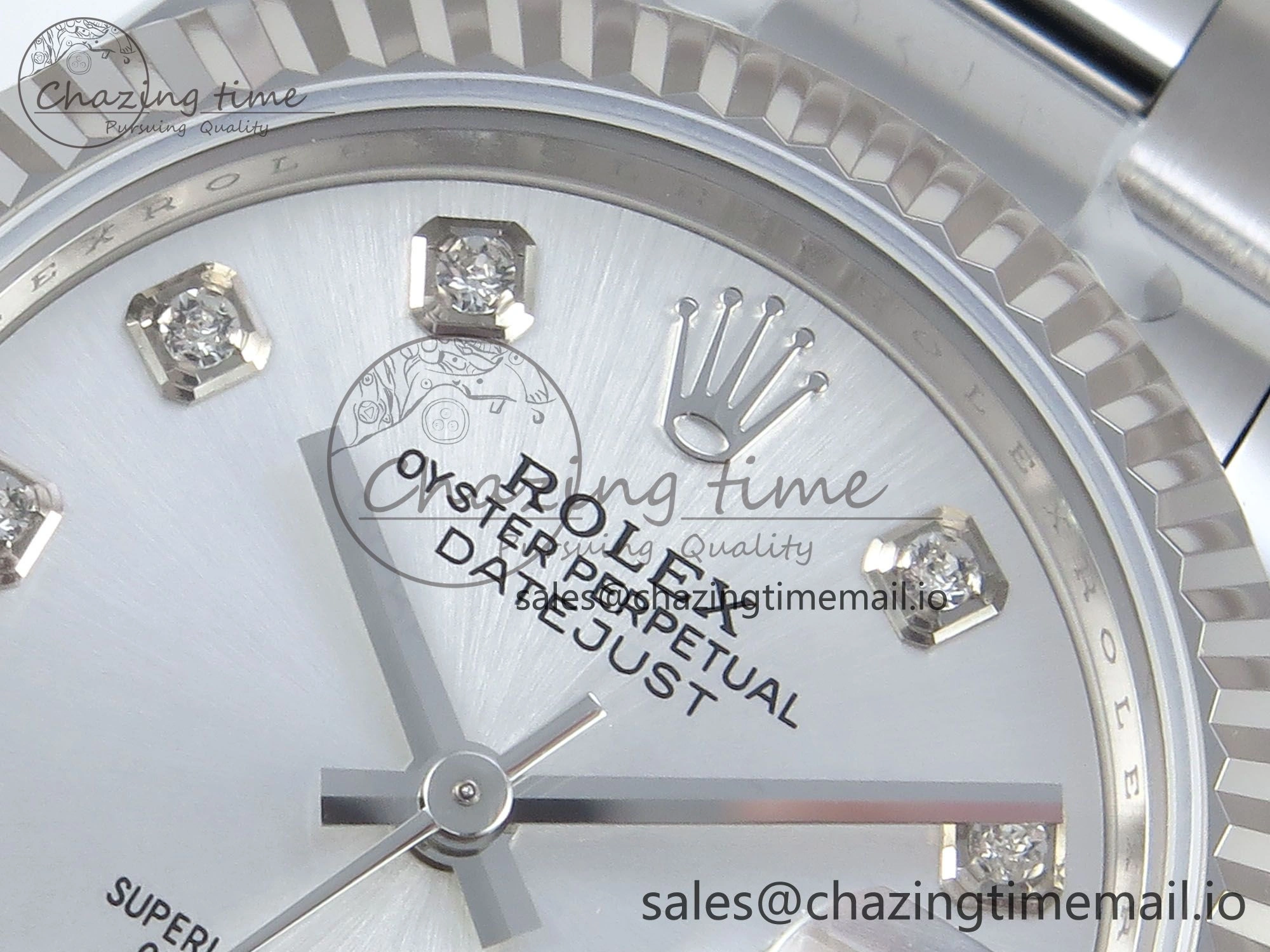 WrinkleFree DateJust 31 278274 ARF 1:1 Best Edition 904L Steel Silver Diamonds Dial on SS Oyster Bracelet ETA 562