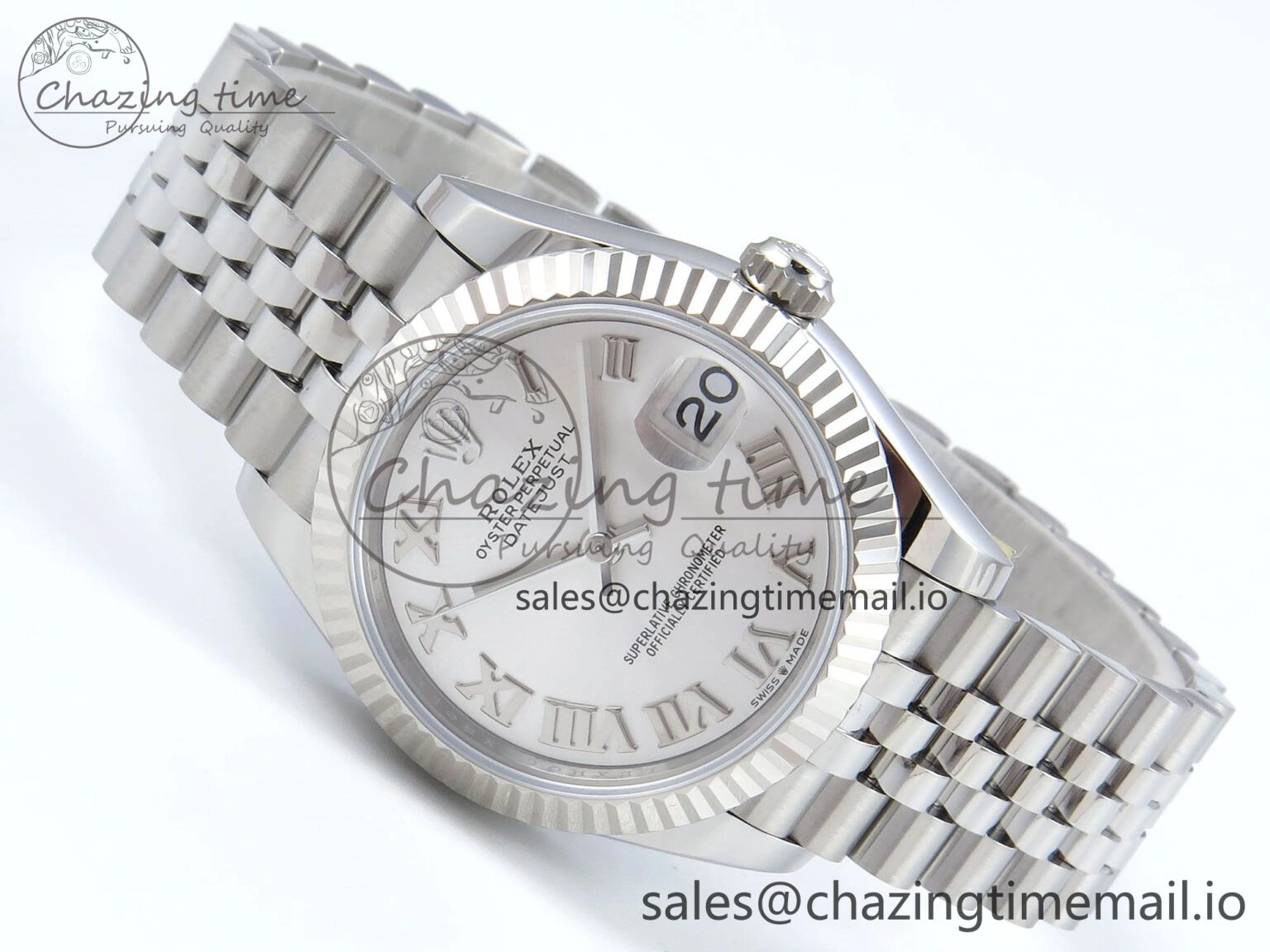 SoftTouch DateJust 31 278274 ARF 1:1 Best Edition 904L Steel Silver Roman Diamonds Dial on SS Jubilee Bracelet ETA 537