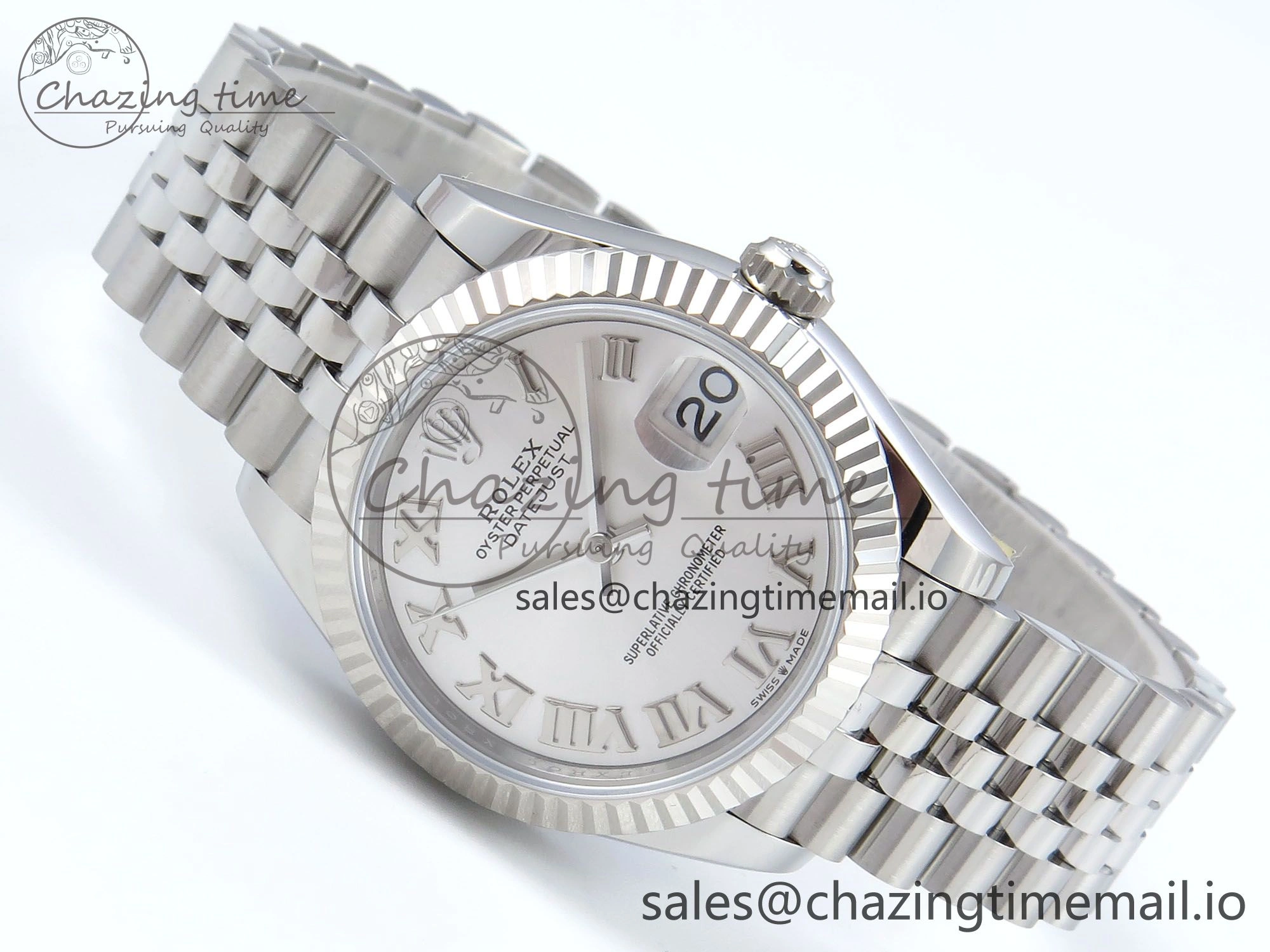SoftTouch DateJust 31 278274 ARF 1:1 Best Edition 904L Steel Silver Roman Diamonds Dial on SS Jubilee Bracelet ETA 537