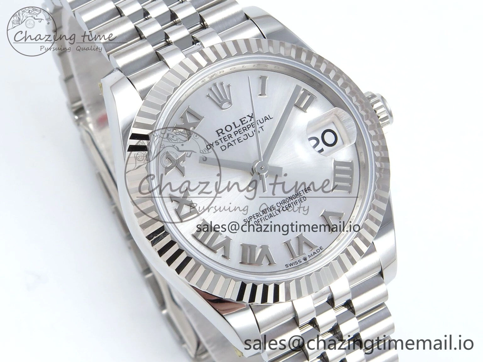 SoftTouch DateJust 31 278274 ARF 1:1 Best Edition 904L Steel Silver Roman Diamonds Dial on SS Jubilee Bracelet ETA 537