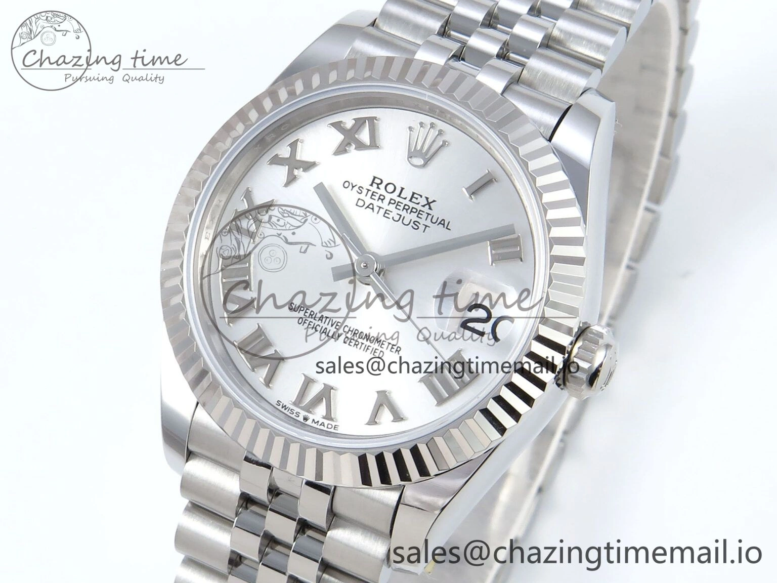 SoftTouch DateJust 31 278274 ARF 1:1 Best Edition 904L Steel Silver Roman Diamonds Dial on SS Jubilee Bracelet ETA 537