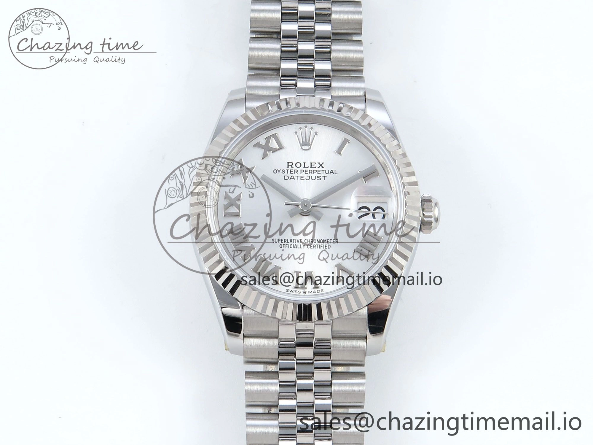 SoftTouch DateJust 31 278274 ARF 1:1 Best Edition 904L Steel Silver Roman Diamonds Dial on SS Jubilee Bracelet ETA 537