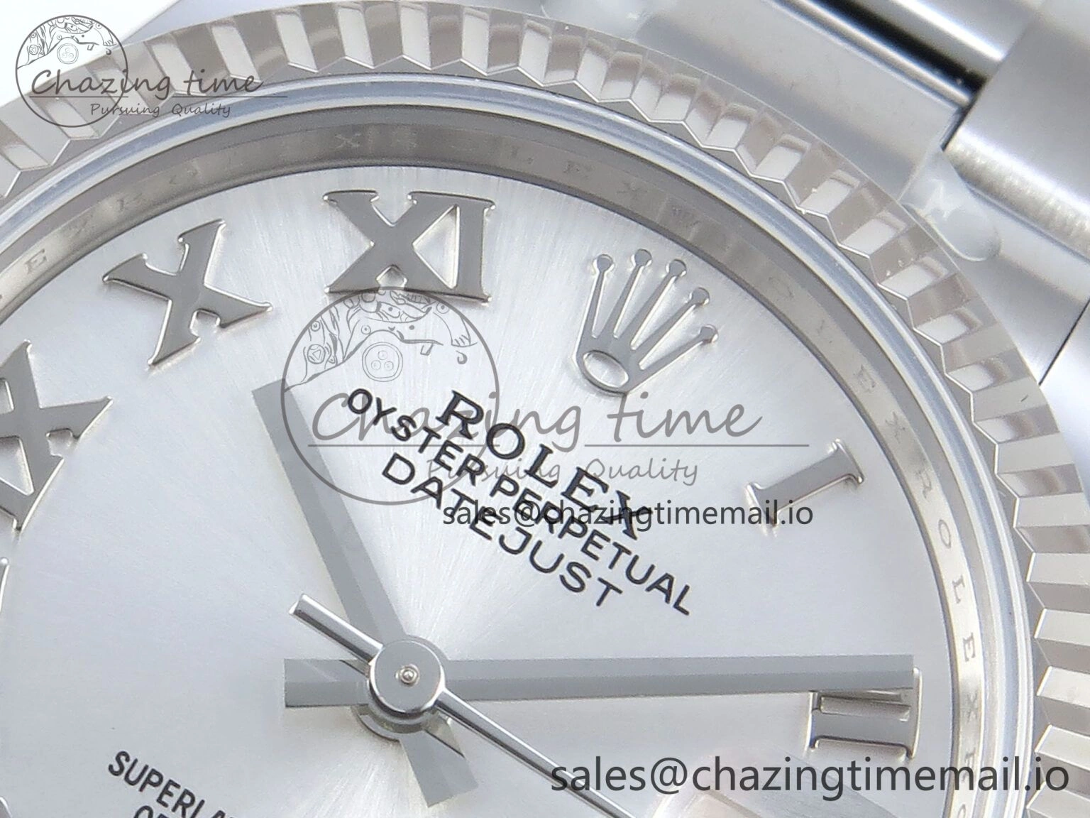 Elegant DateJust 31 278274 ARF 1:1 Best Edition 904L Steel Silver Roman Diamonds Dial on SS Oyster Bracelet ETA 555
