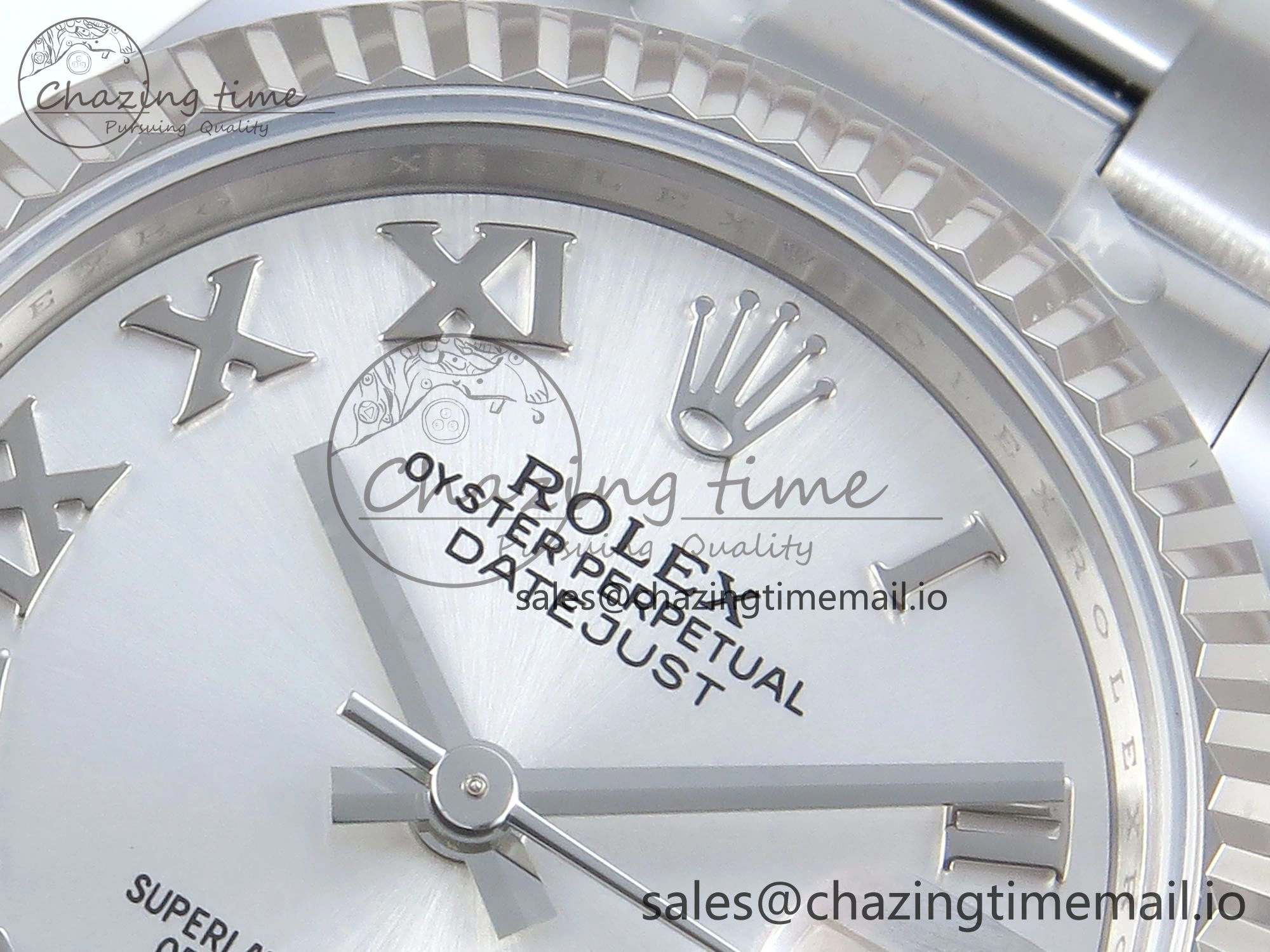 Elegant DateJust 31 278274 ARF 1:1 Best Edition 904L Steel Silver Roman Diamonds Dial on SS Oyster Bracelet ETA 555