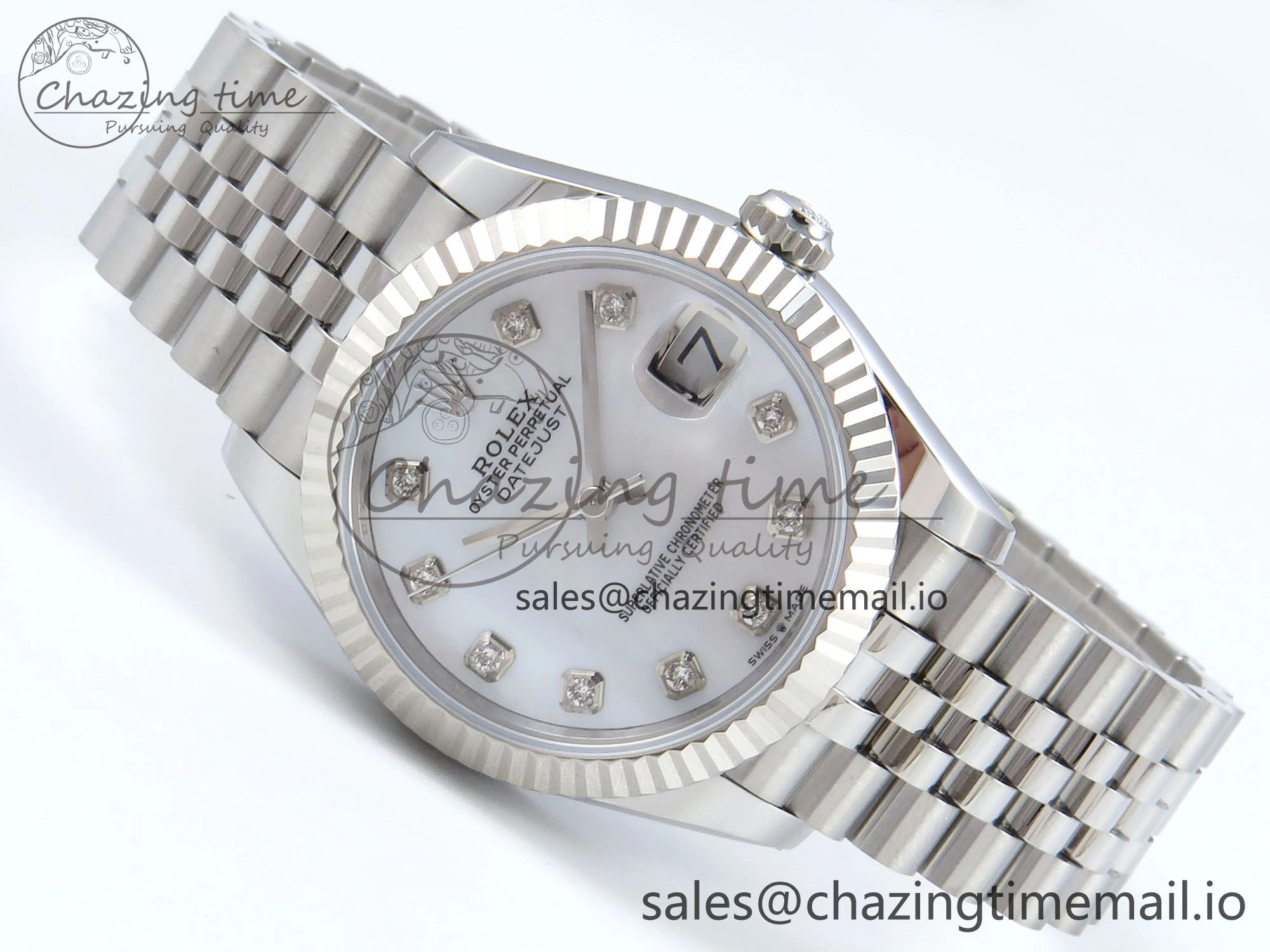DateJust 31 278274 ARF 1:1 Best Edition 904L Steel White MOP Diamonds Dial on SS Jubilee Bracelet ETA Durable 529