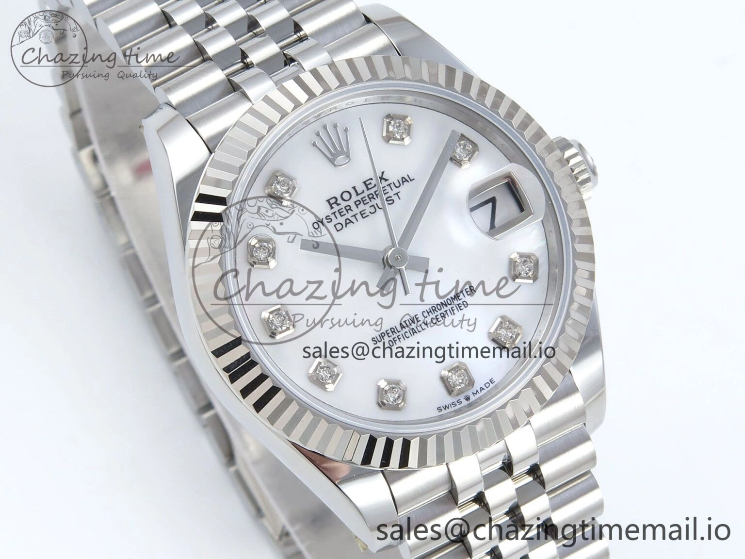 DateJust 31 278274 ARF 1:1 Best Edition 904L Steel White MOP Diamonds Dial on SS Jubilee Bracelet ETA Durable 529