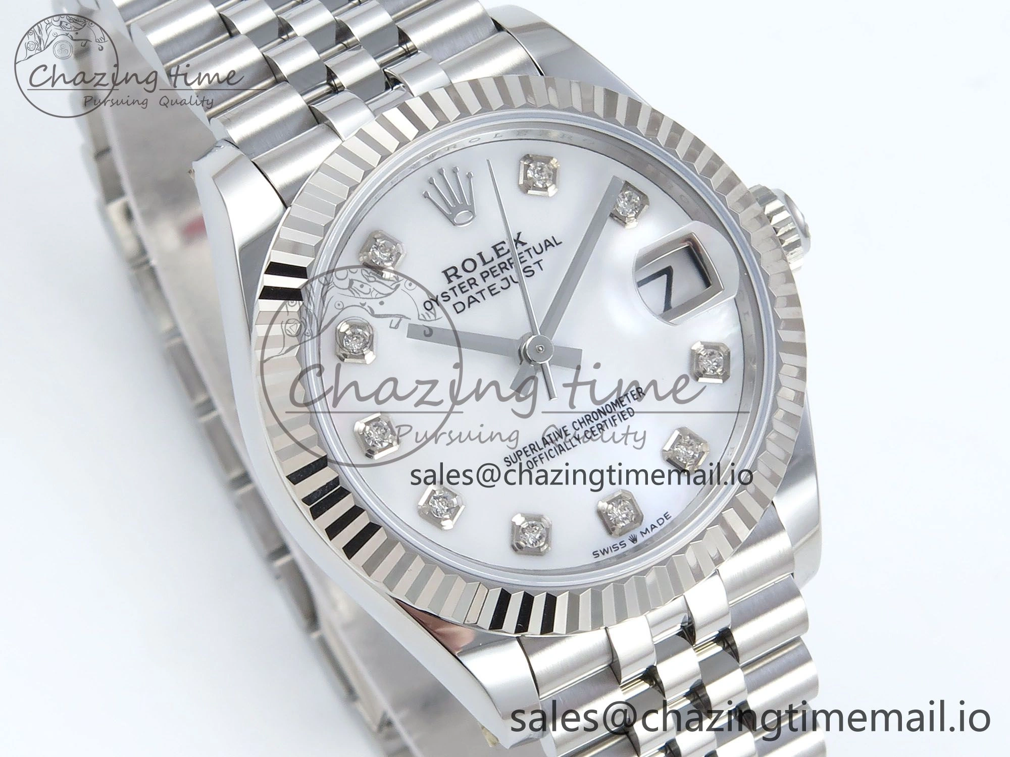 DateJust 31 278274 ARF 1:1 Best Edition 904L Steel White MOP Diamonds Dial on SS Jubilee Bracelet ETA Durable 529