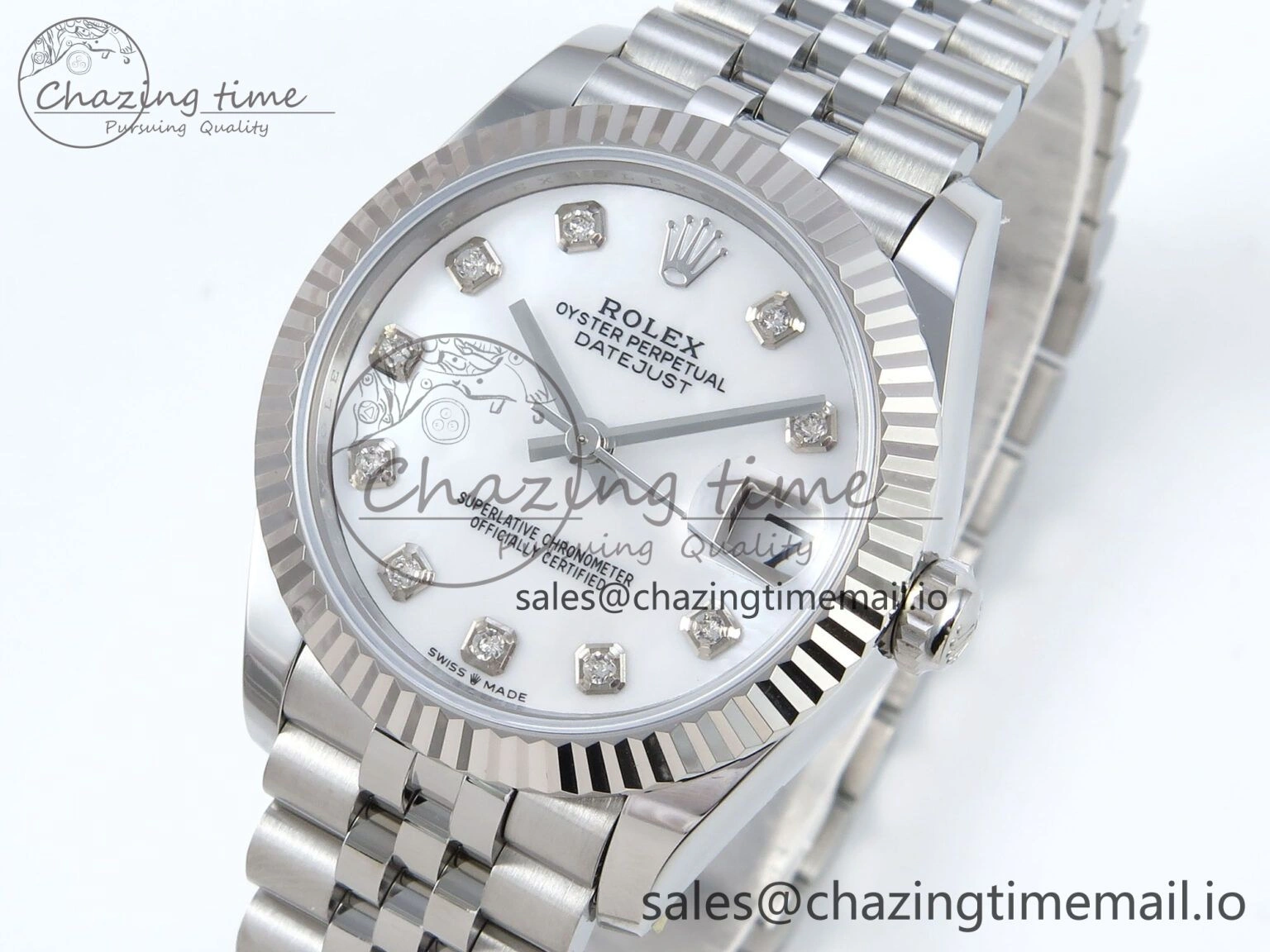 DateJust 31 278274 ARF 1:1 Best Edition 904L Steel White MOP Diamonds Dial on SS Jubilee Bracelet ETA Durable 529
