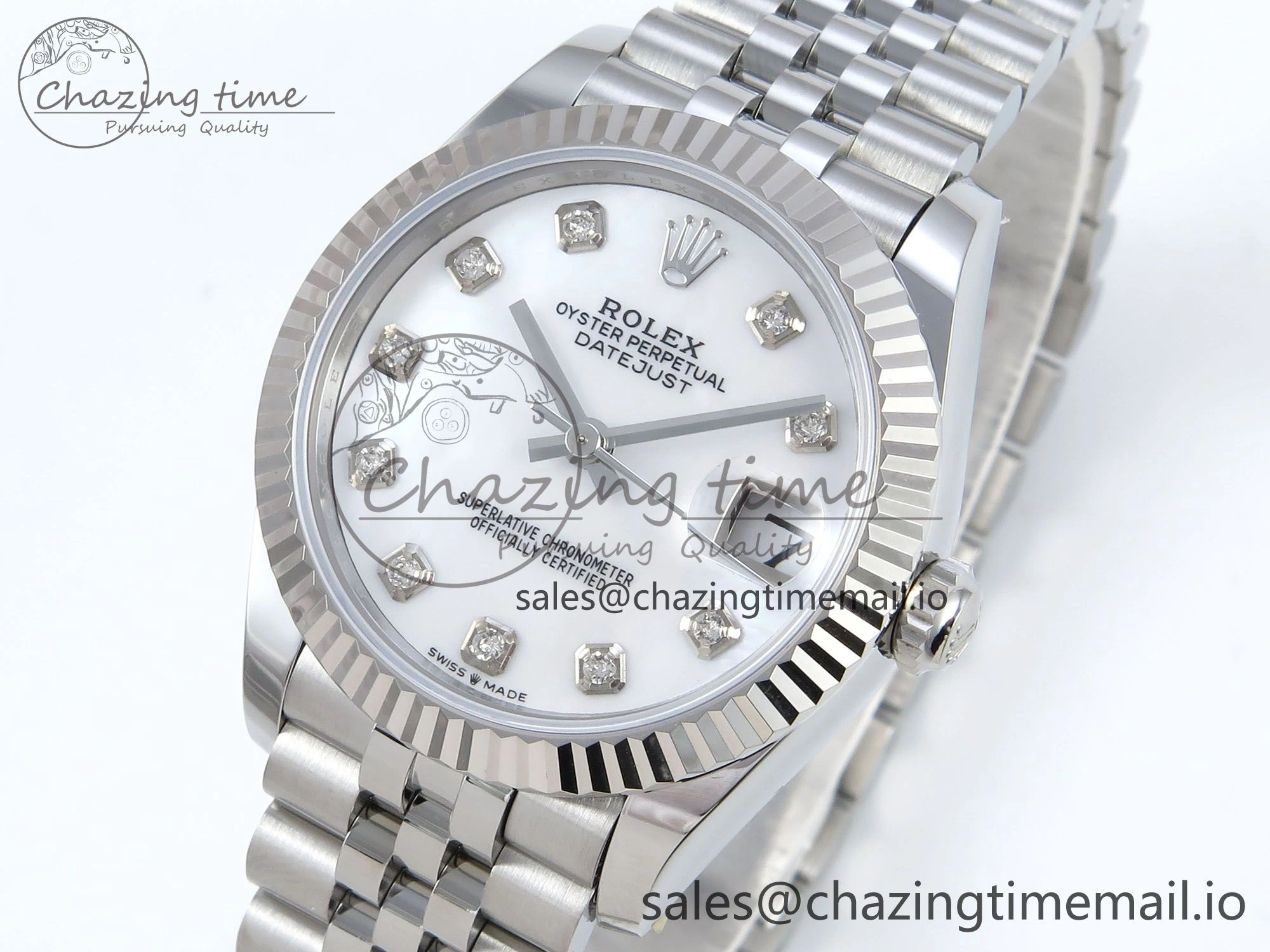 DateJust 31 278274 ARF 1:1 Best Edition 904L Steel White MOP Diamonds Dial on SS Jubilee Bracelet ETA Durable 529