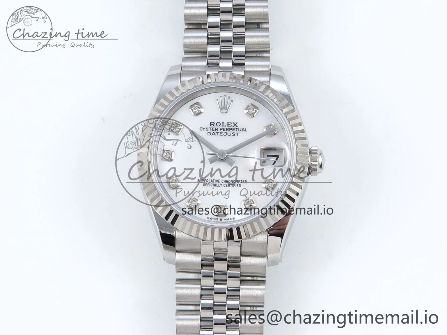 DateJust 31 278274 ARF 1:1 Best Edition 904L Steel White MOP Diamonds Dial on SS Jubilee Bracelet ETA Durable 529