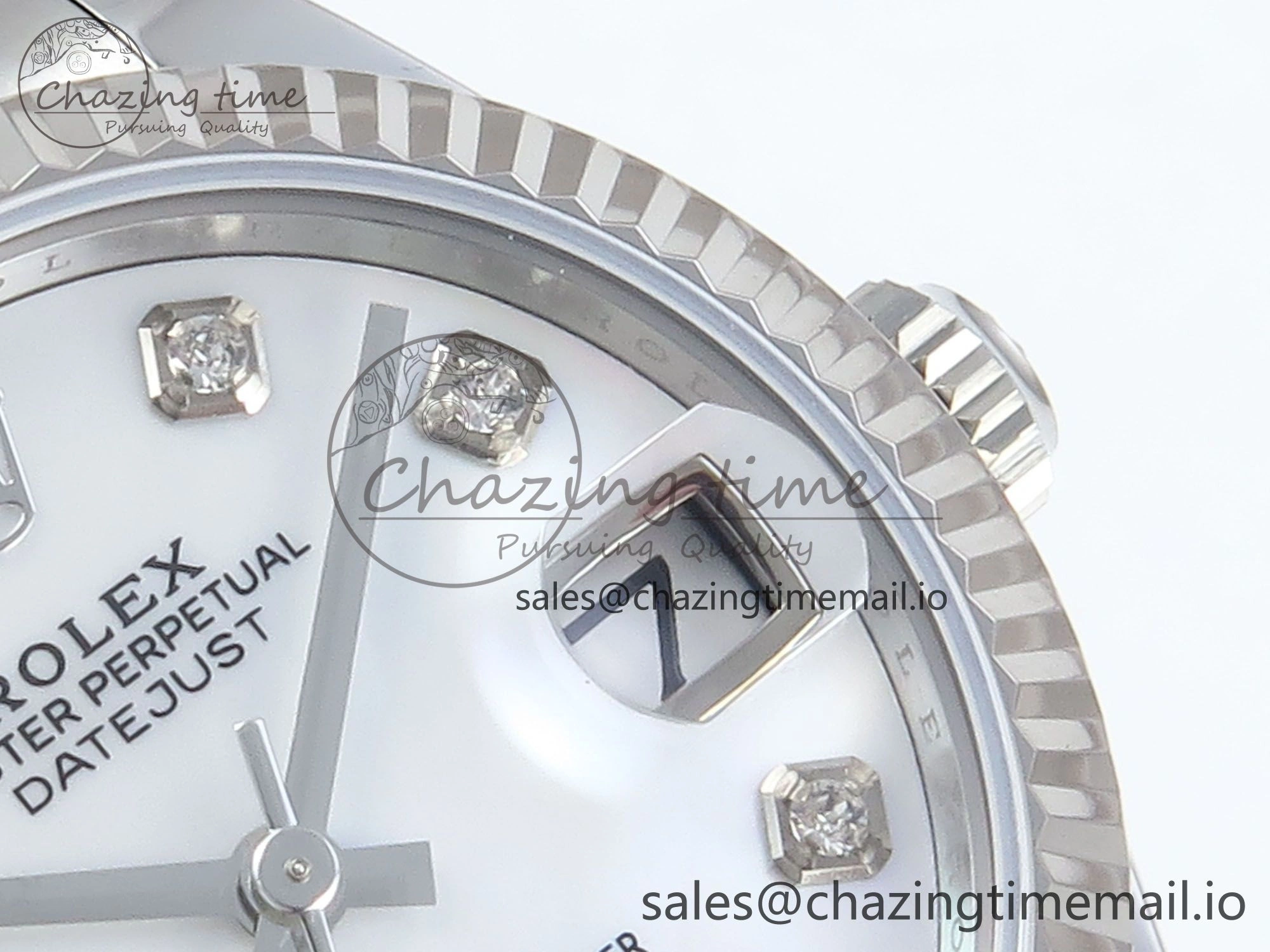 GoAnywhere DateJust 31 278274 ARF 1:1 Best Edition 904L Steel White MOP Diamonds Dial on SS Oyster Bracelet ETA 547