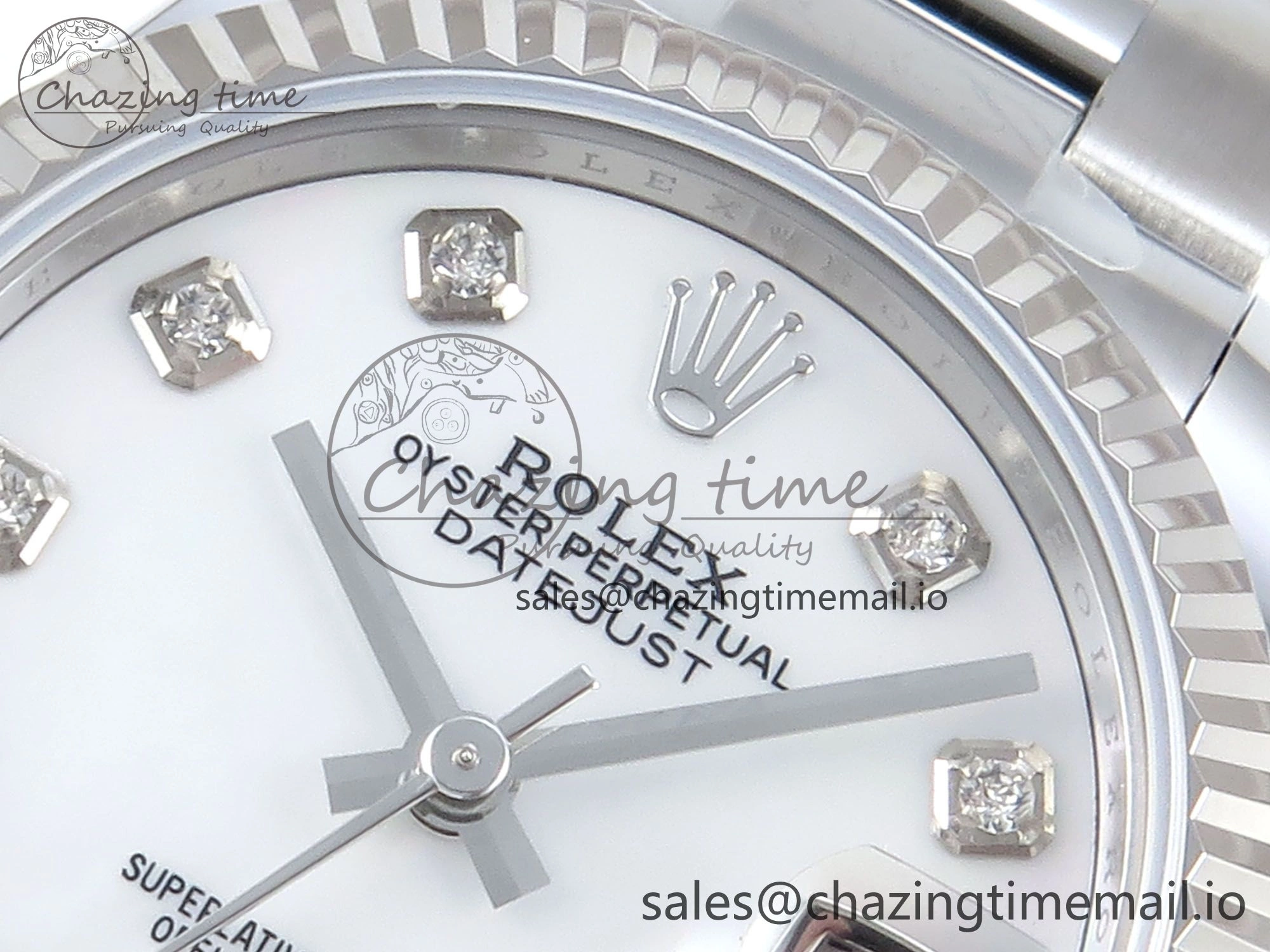 GoAnywhere DateJust 31 278274 ARF 1:1 Best Edition 904L Steel White MOP Diamonds Dial on SS Oyster Bracelet ETA 547