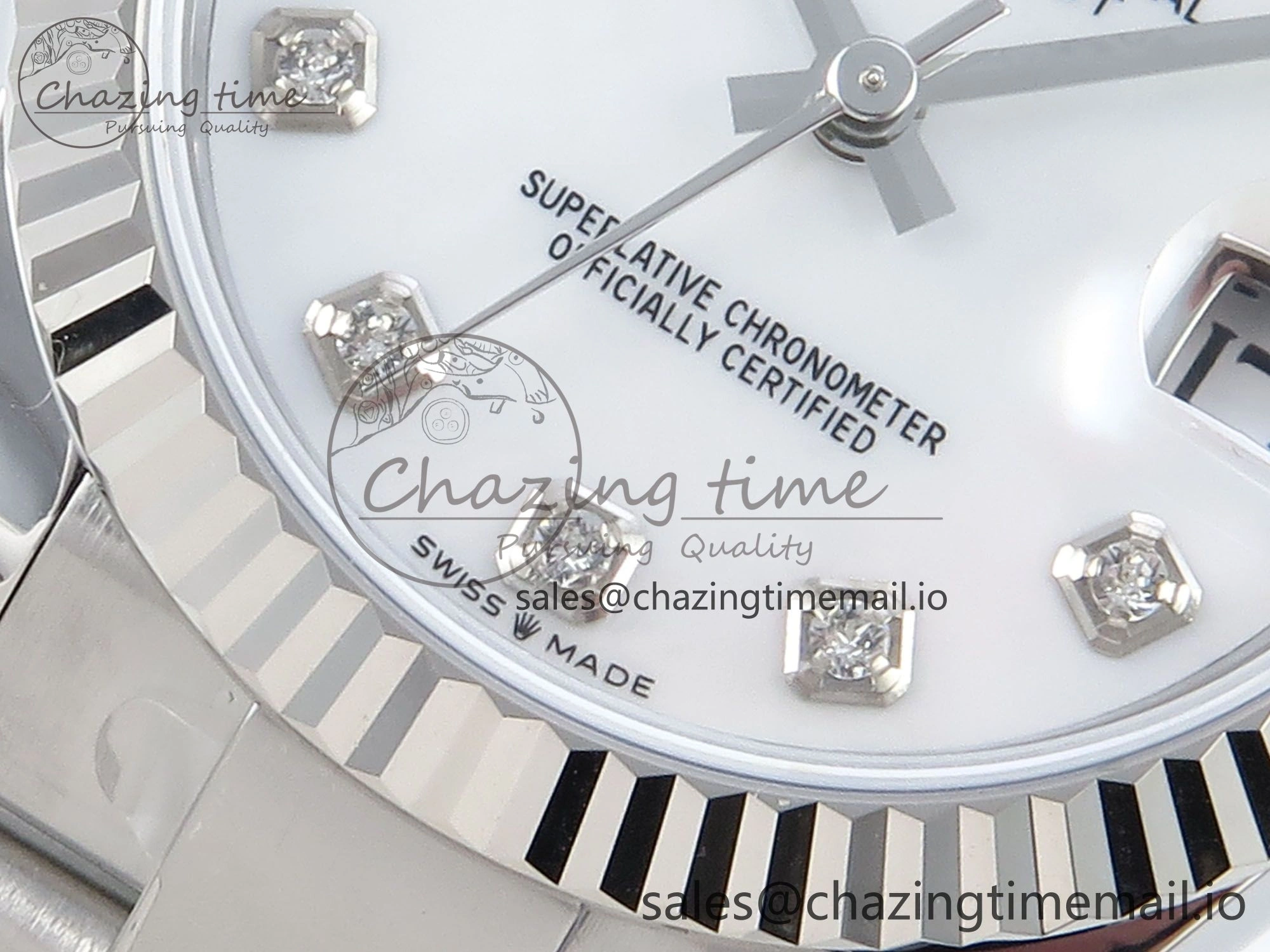 GoAnywhere DateJust 31 278274 ARF 1:1 Best Edition 904L Steel White MOP Diamonds Dial on SS Oyster Bracelet ETA 547