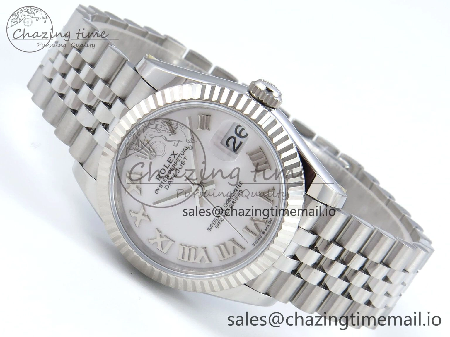 DateJust 31 278274 ARF 1:1 Best Edition 904L Steel White Roman Dial on SS Jubilee Bracelet ETA Chic 531