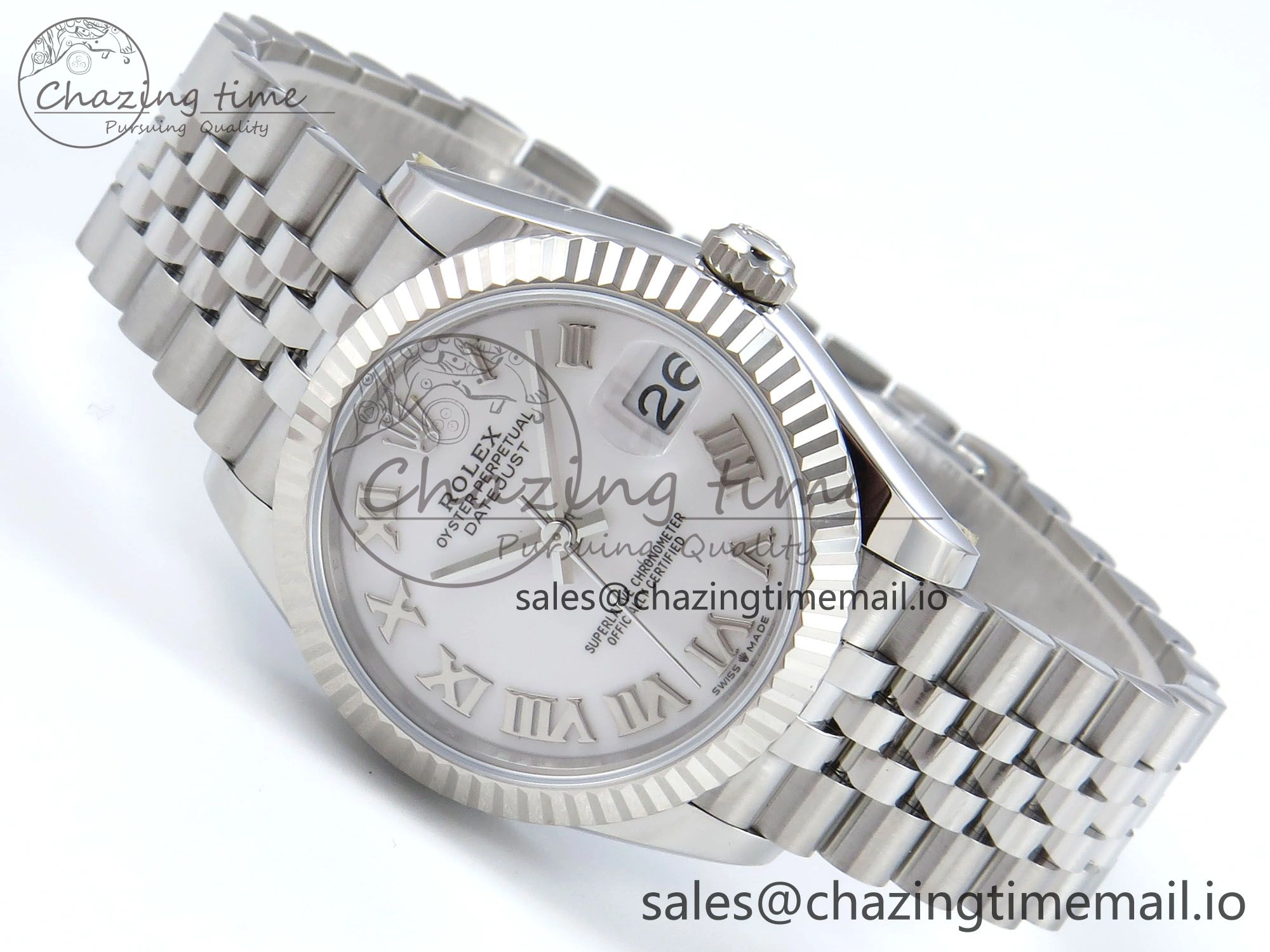 DateJust 31 278274 ARF 1:1 Best Edition 904L Steel White Roman Dial on SS Jubilee Bracelet ETA Chic 531