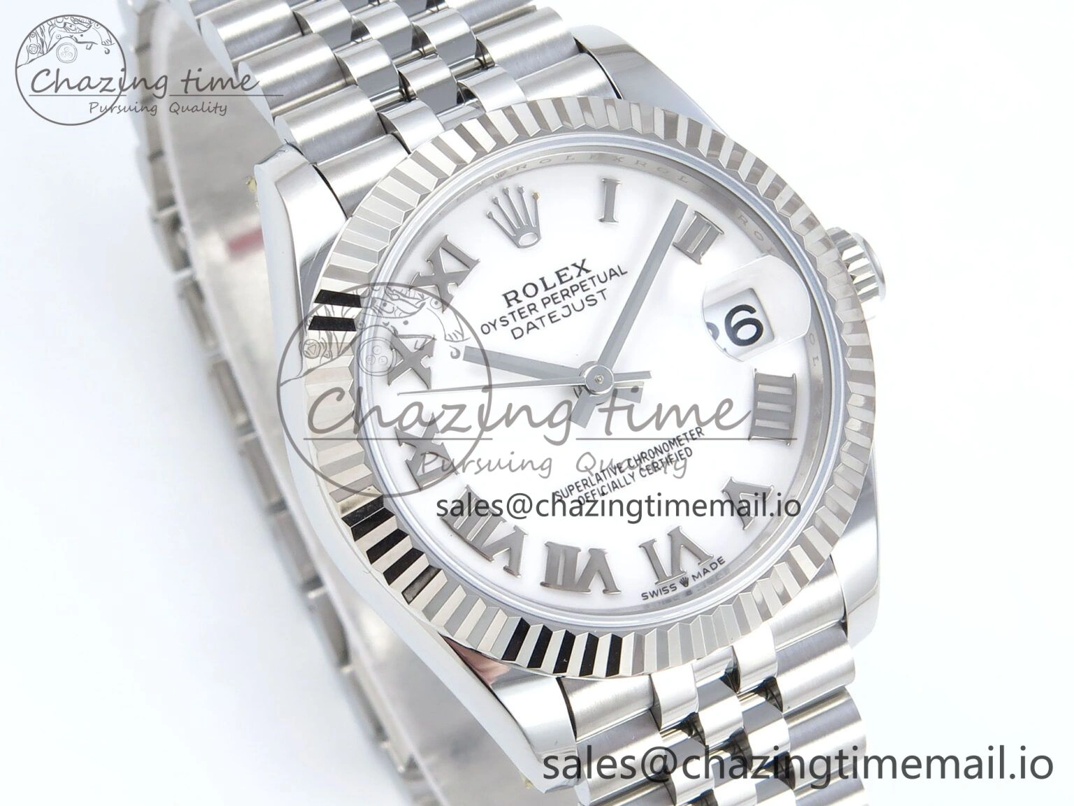 DateJust 31 278274 ARF 1:1 Best Edition 904L Steel White Roman Dial on SS Jubilee Bracelet ETA Chic 531