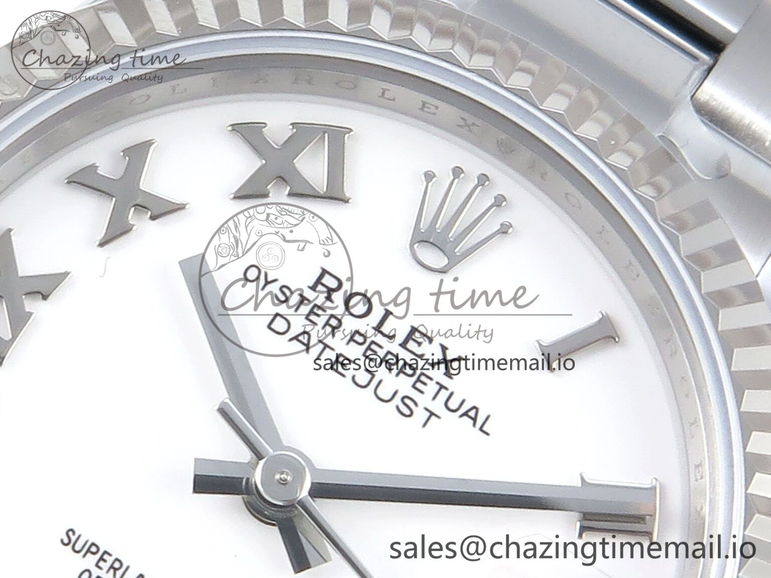Stretchable DateJust 31 278274 ARF 1:1 Best Edition 904L Steel White Roman Dial on SS Oyster Bracelet ETA 549