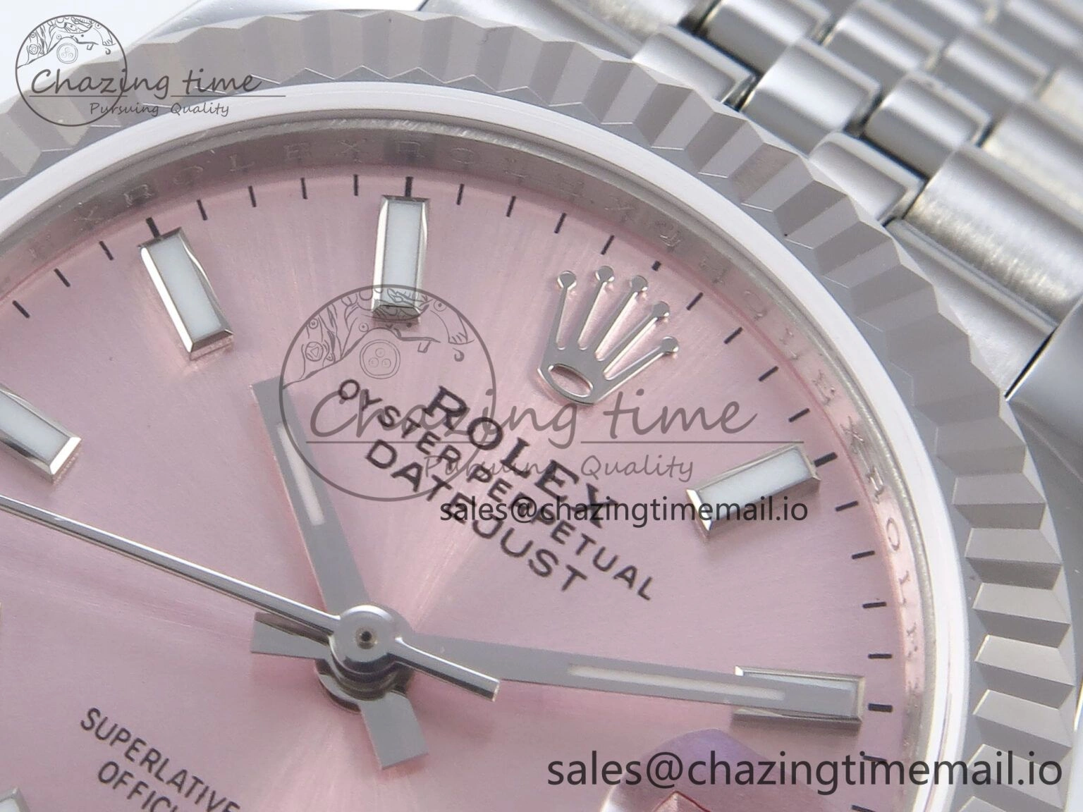 DateJust 31 278274 JARF 1:1 Best Edition 904L Steel Pink Stick Dial on SS Jubilee Bracelet HZ Sustainable 873