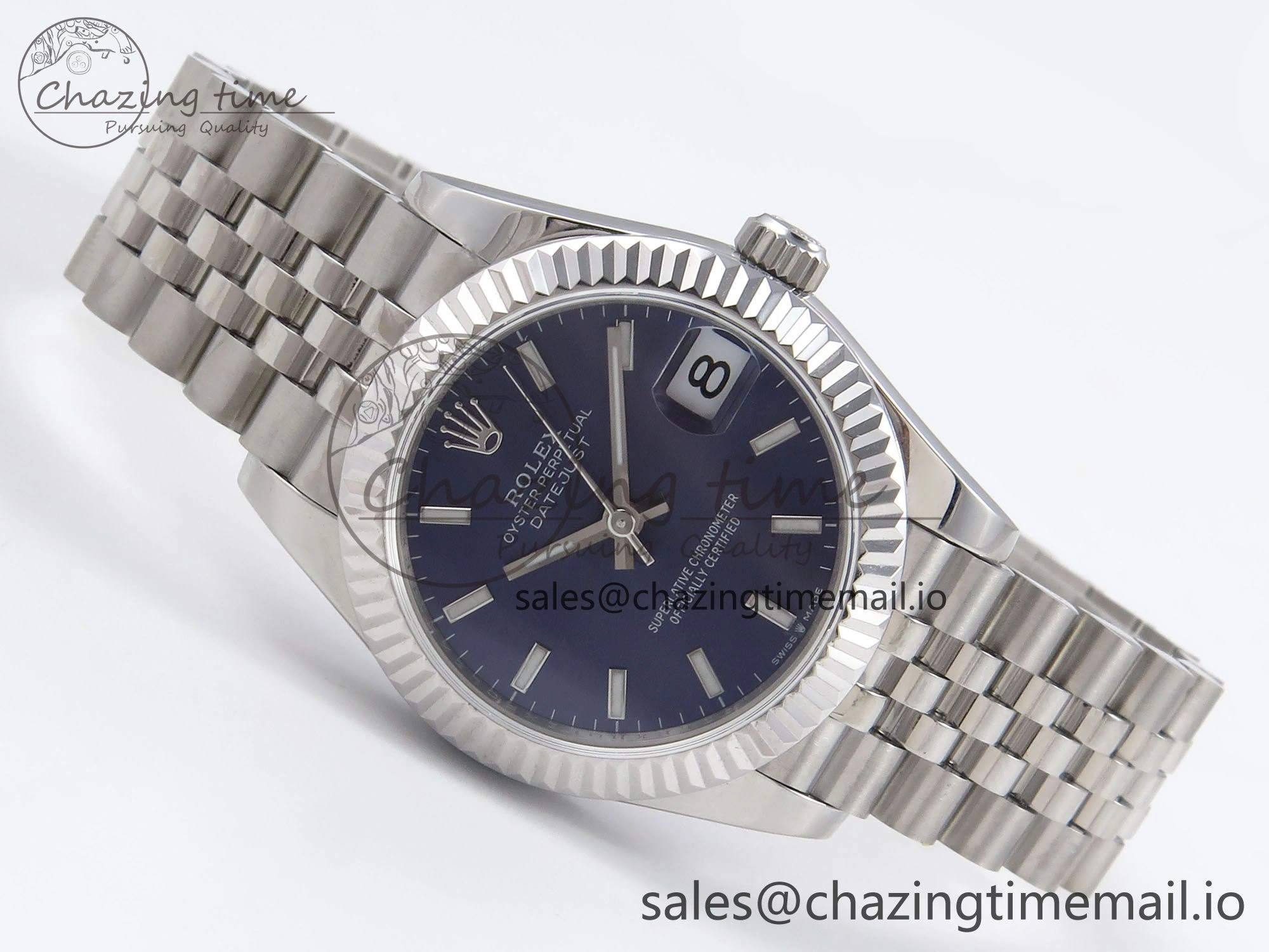 Practical DateJust 31 278274 SS GMF 1:1 Best Edition 904L Steel Blue Stick Dial on Jubilee Bracelet A 1157