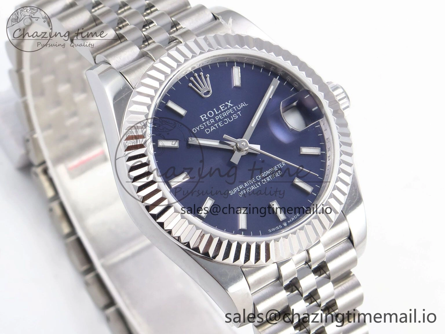 Practical DateJust 31 278274 SS GMF 1:1 Best Edition 904L Steel Blue Stick Dial on Jubilee Bracelet A 1157