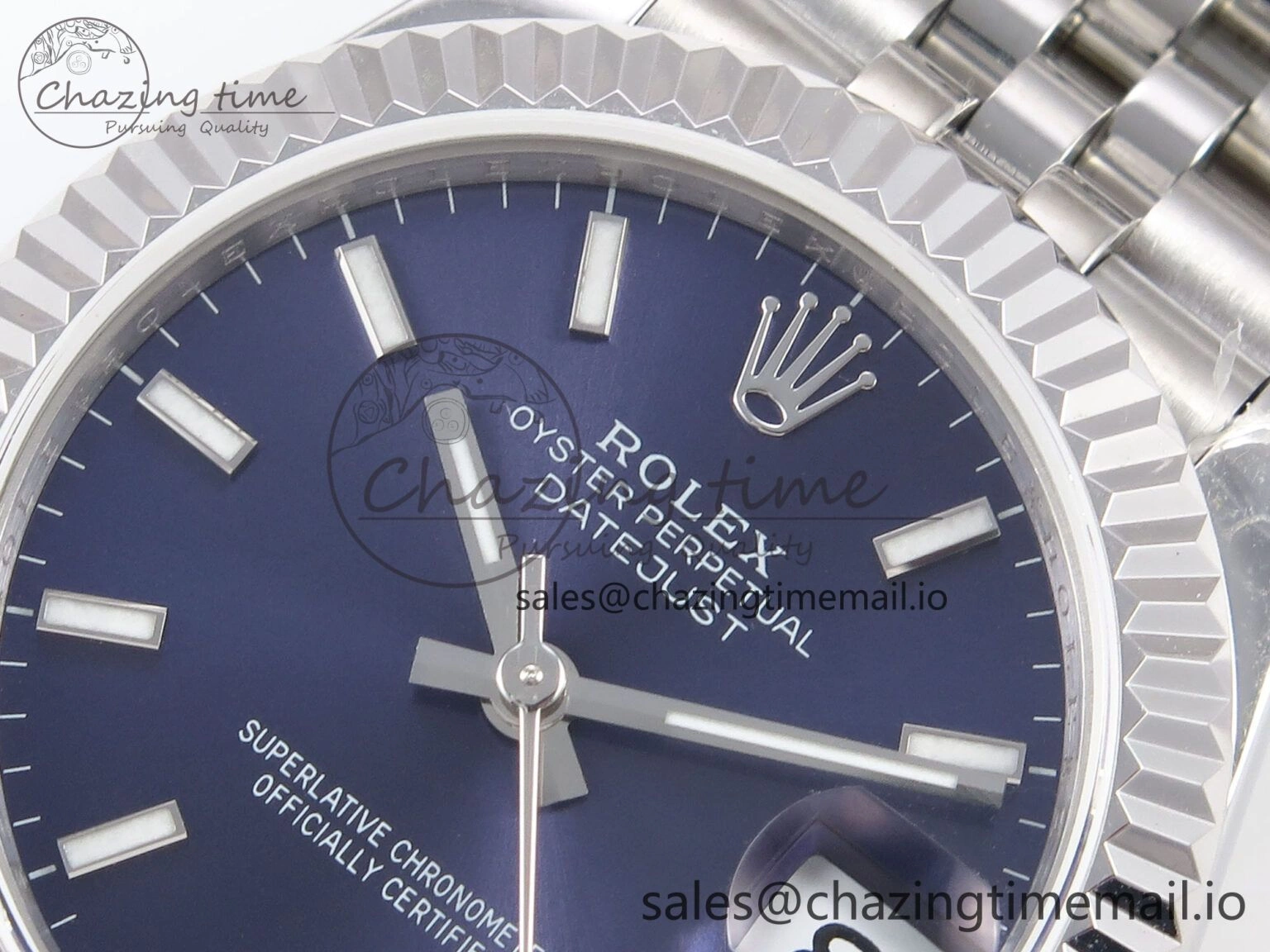Practical DateJust 31 278274 SS GMF 1:1 Best Edition 904L Steel Blue Stick Dial on Jubilee Bracelet A 1157