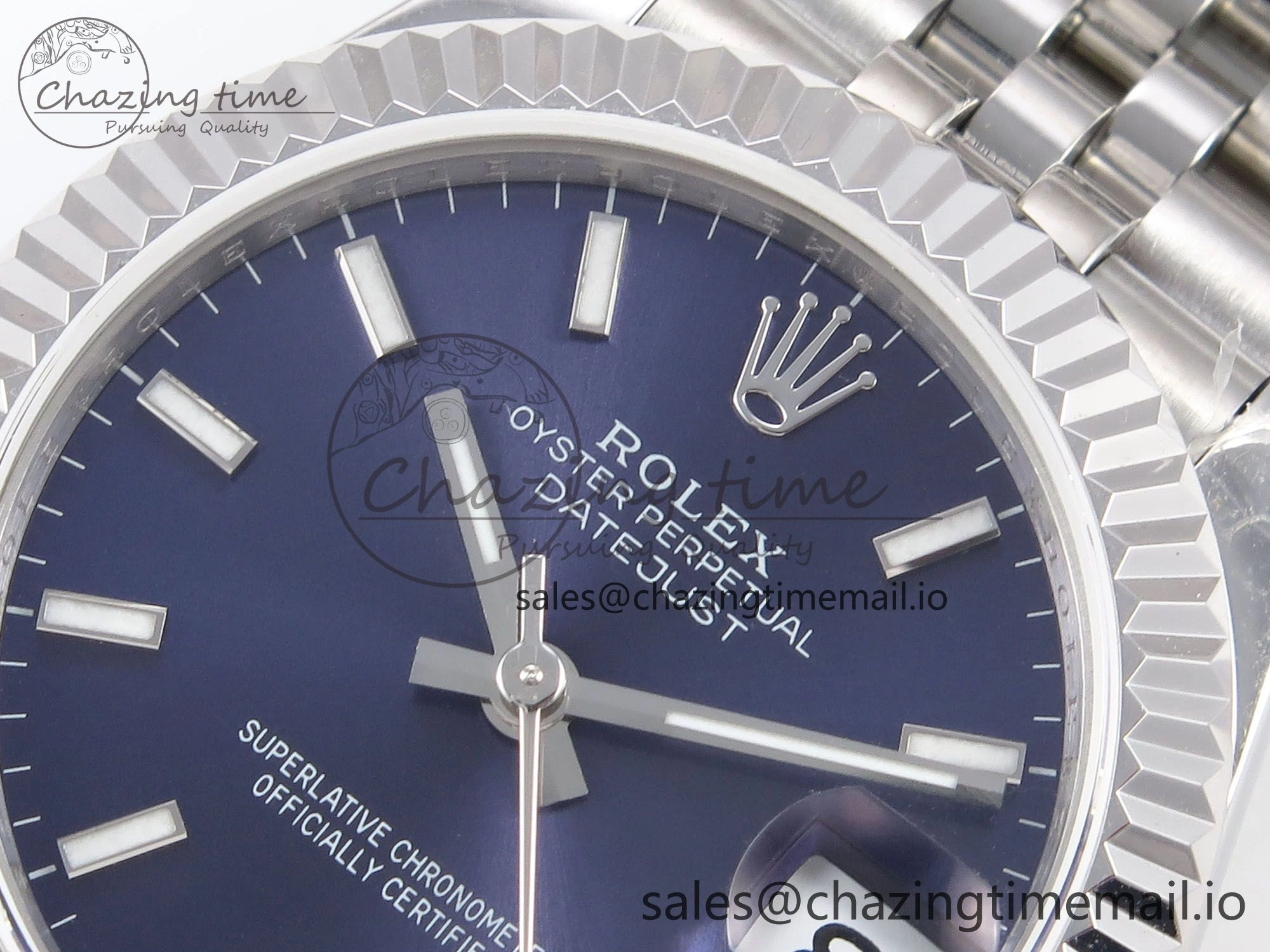 Practical DateJust 31 278274 SS GMF 1:1 Best Edition 904L Steel Blue Stick Dial on Jubilee Bracelet A 1157