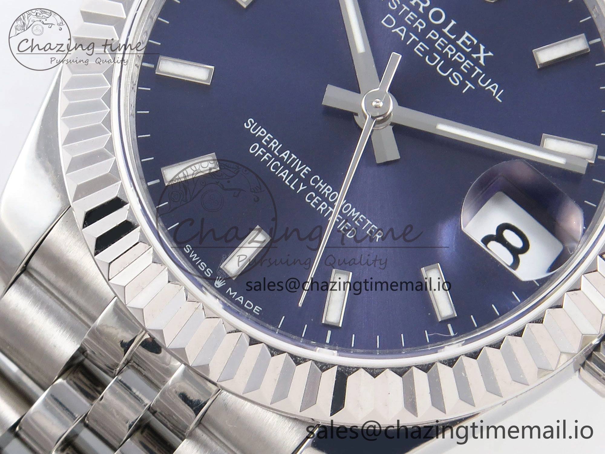 Practical DateJust 31 278274 SS GMF 1:1 Best Edition 904L Steel Blue Stick Dial on Jubilee Bracelet A 1157