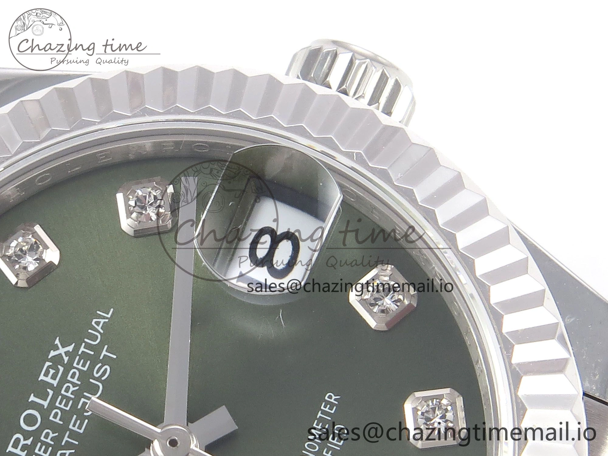 Snug DateJust 31 278274 SS GMF 1:1 Best Edition 904L Steel Green Diamonds Dial on Jubilee Bracelet A 1163