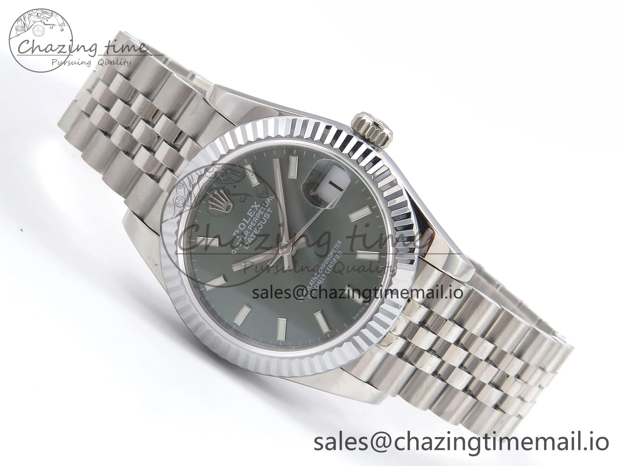 DateJust 31 278274 SS GMF 1:1 Best Edition 904L Steel Green Stick Dial on Jubilee Bracelet A ComfortFit 1158
